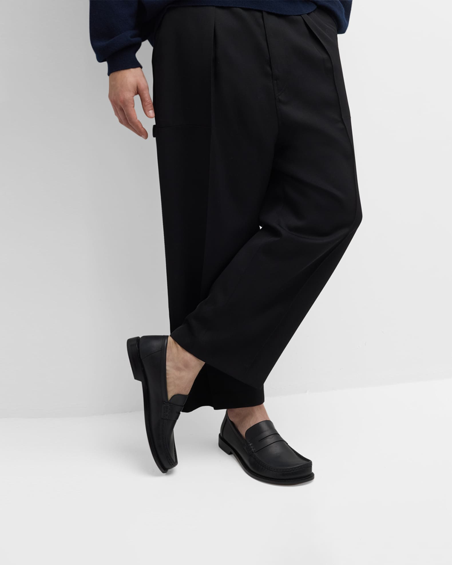 Loewe Men's Campo Leather Penny Loafers | Neiman Marcus