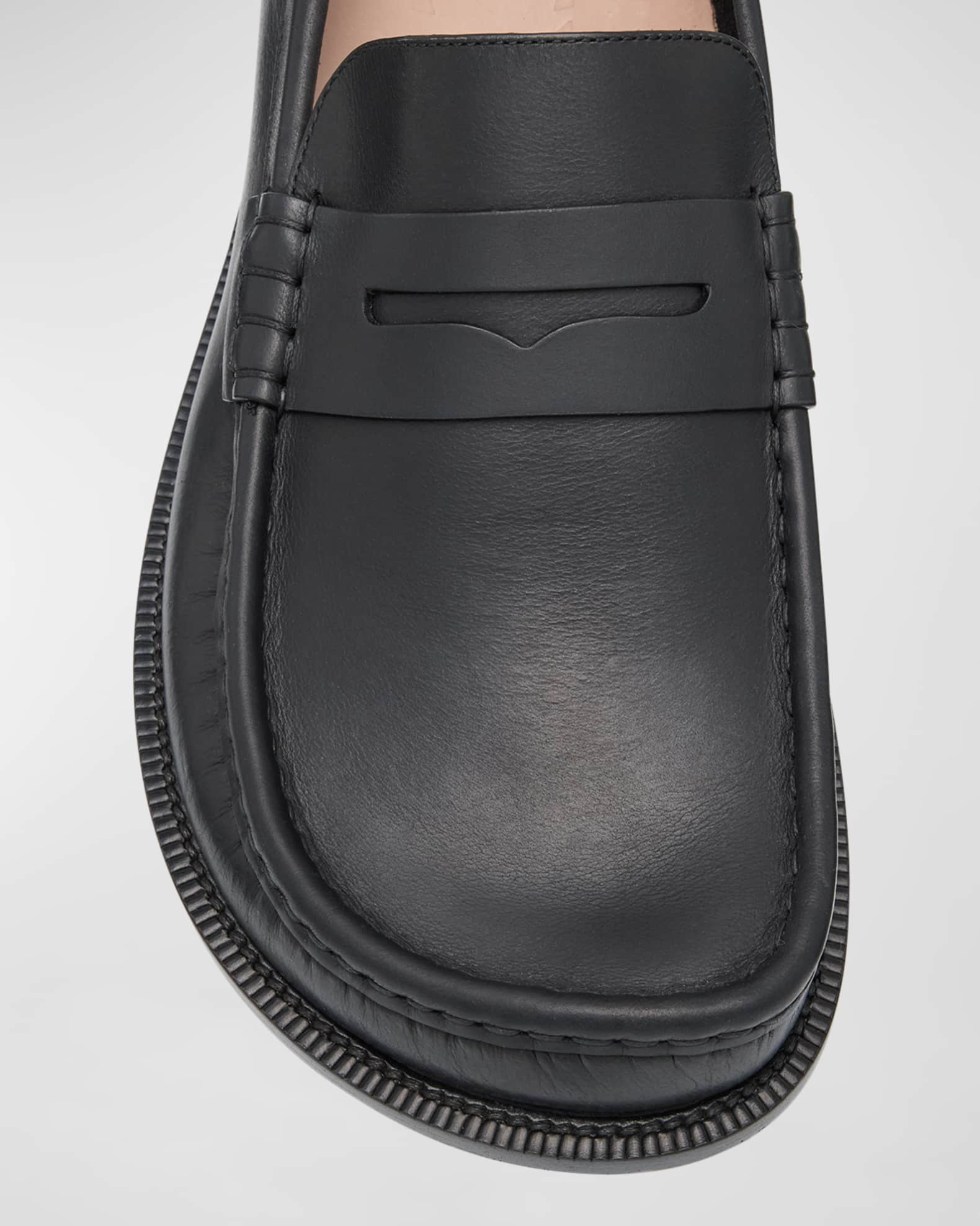 Loewe Men's Campo Leather Penny Loafers | Neiman Marcus