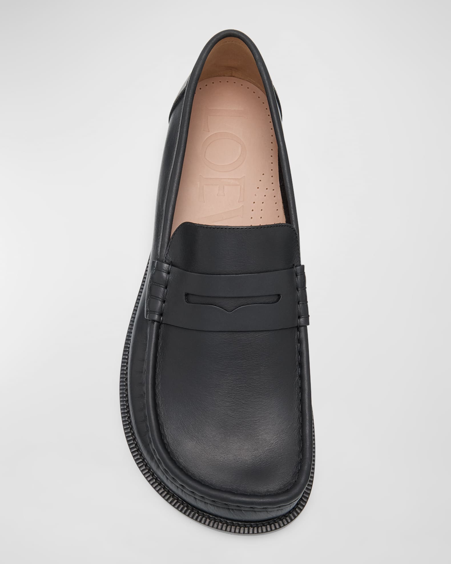 Loewe Men's Campo Leather Penny Loafers | Neiman Marcus