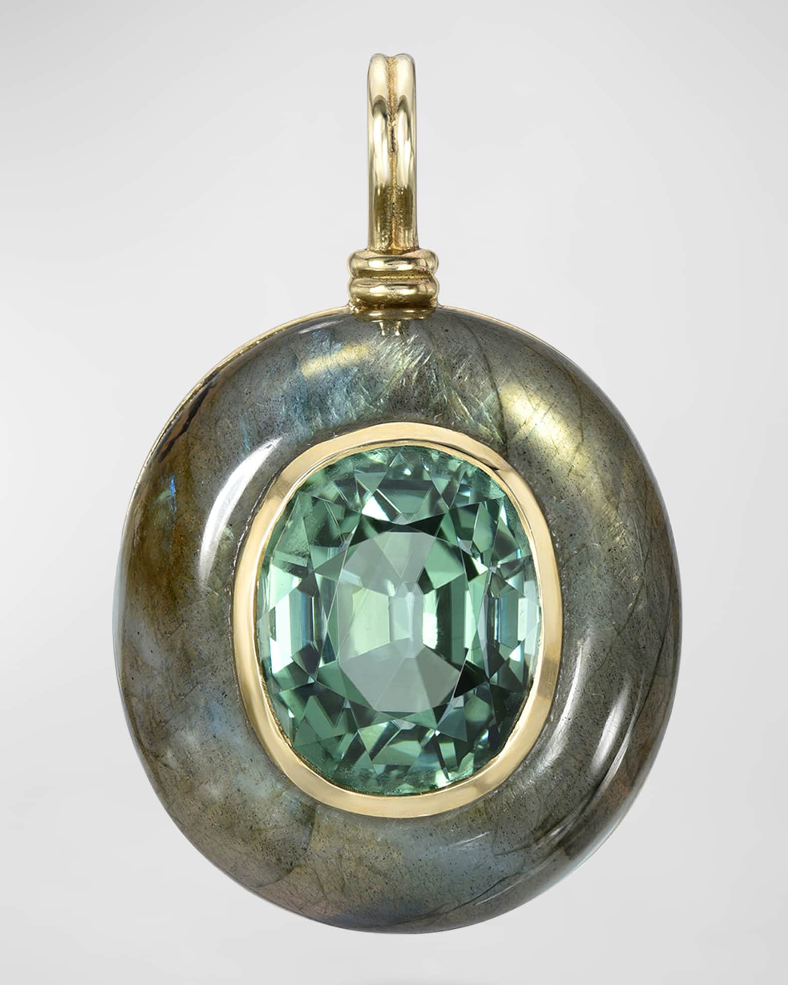 One-Of-A-Kind Tourmaline & Labradorite Lollipop Charm 0