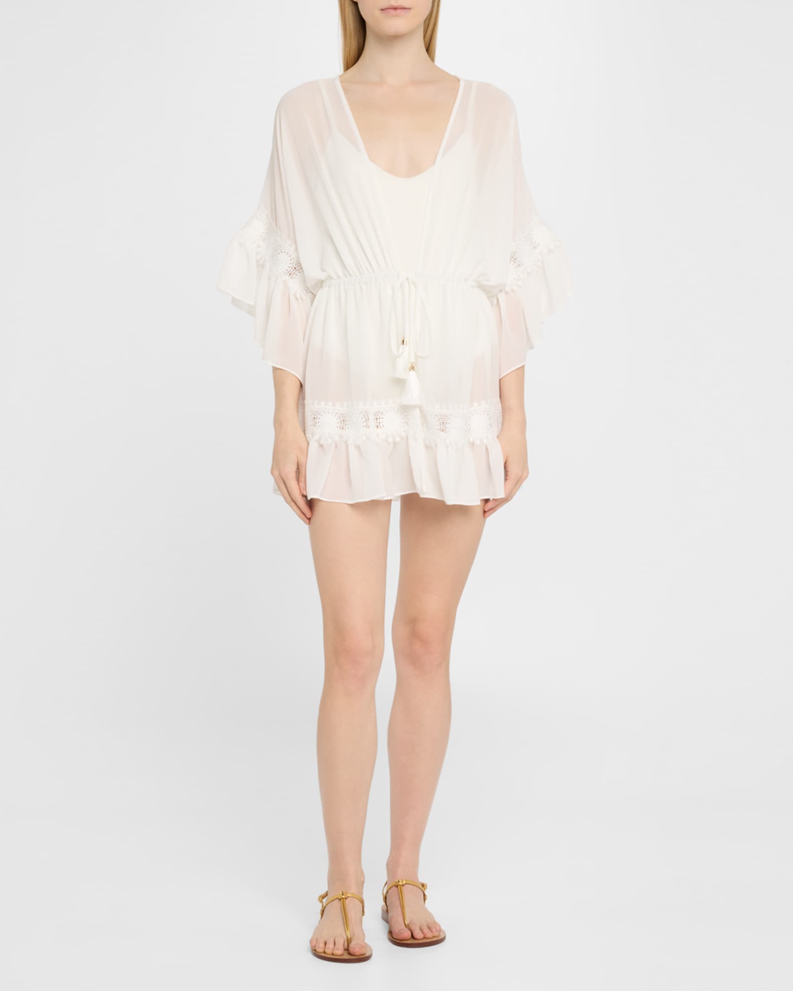 Amalia Grommet-Trim Sun Dress Coverup - Thumbnail 2