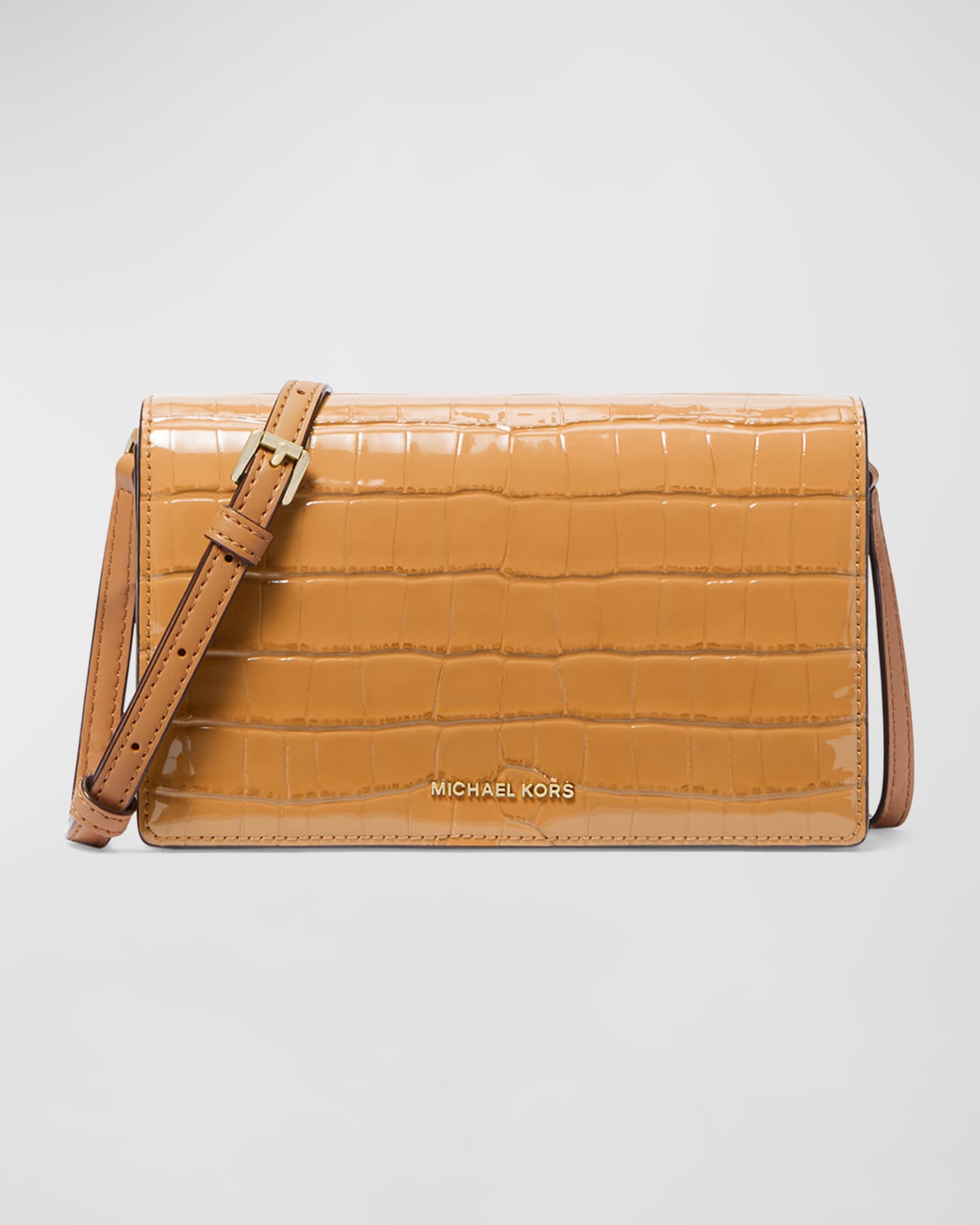 MICHAEL Michael Kors Jet Set Flap Croc Embossed Crossbody Bag