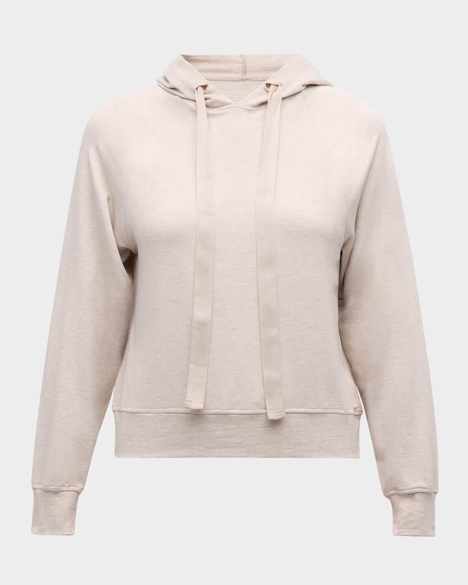 French Terry Hoodie with Grosgrain Trim  0