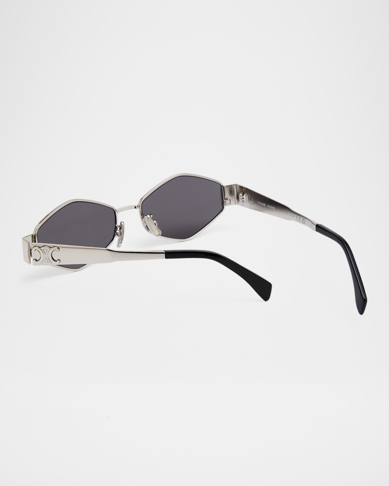 Celine Men's Triomphe Metal and Nylon Oval Sunglasses | Neiman Marcus