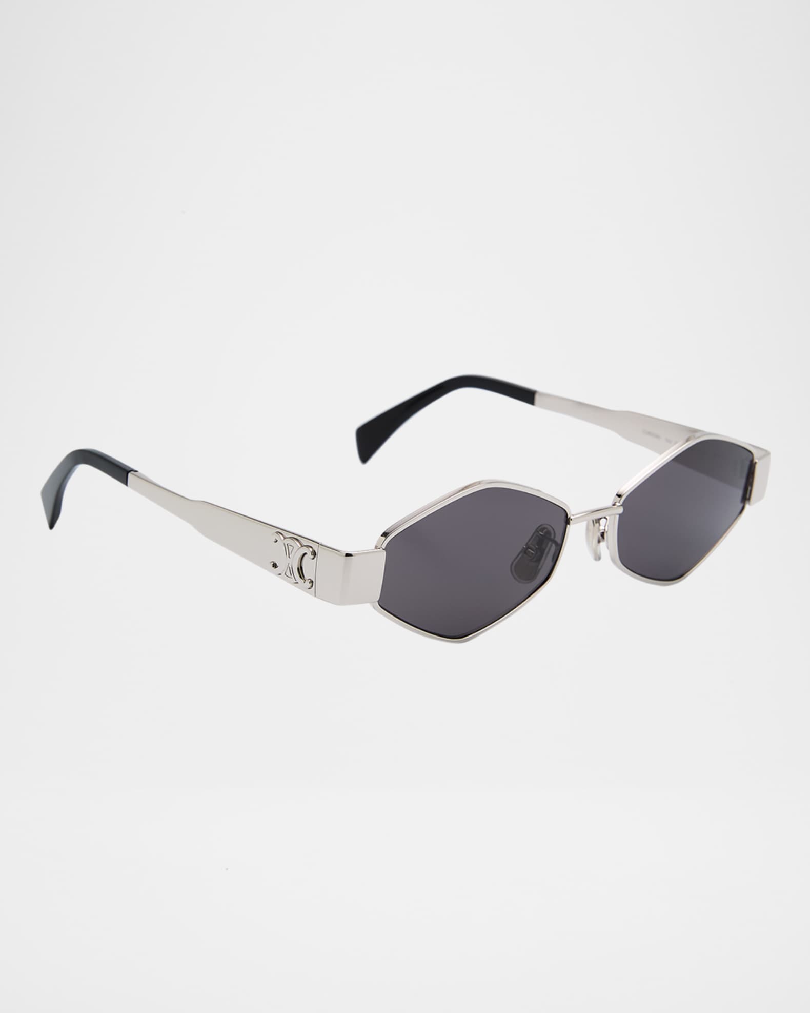 Celine Men's Triomphe Metal and Nylon Oval Sunglasses | Neiman Marcus