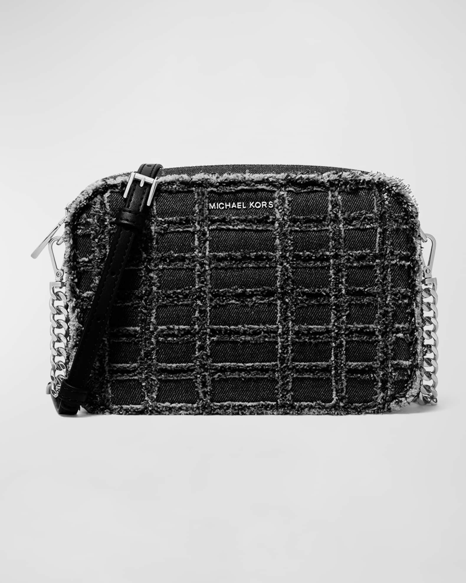 MICHAEL Michael Kors Jet Set Medium Distressed Denim Crossbody Bag