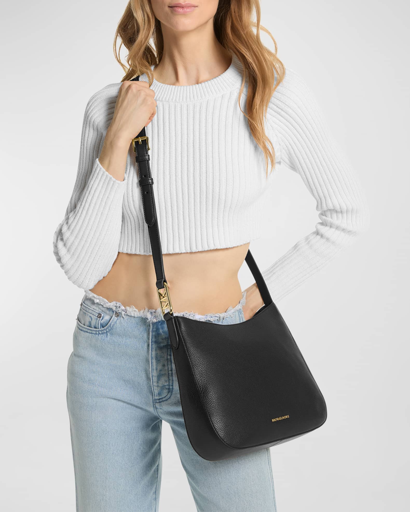 Kensington Large Zip Leather Crossbody Bag 1