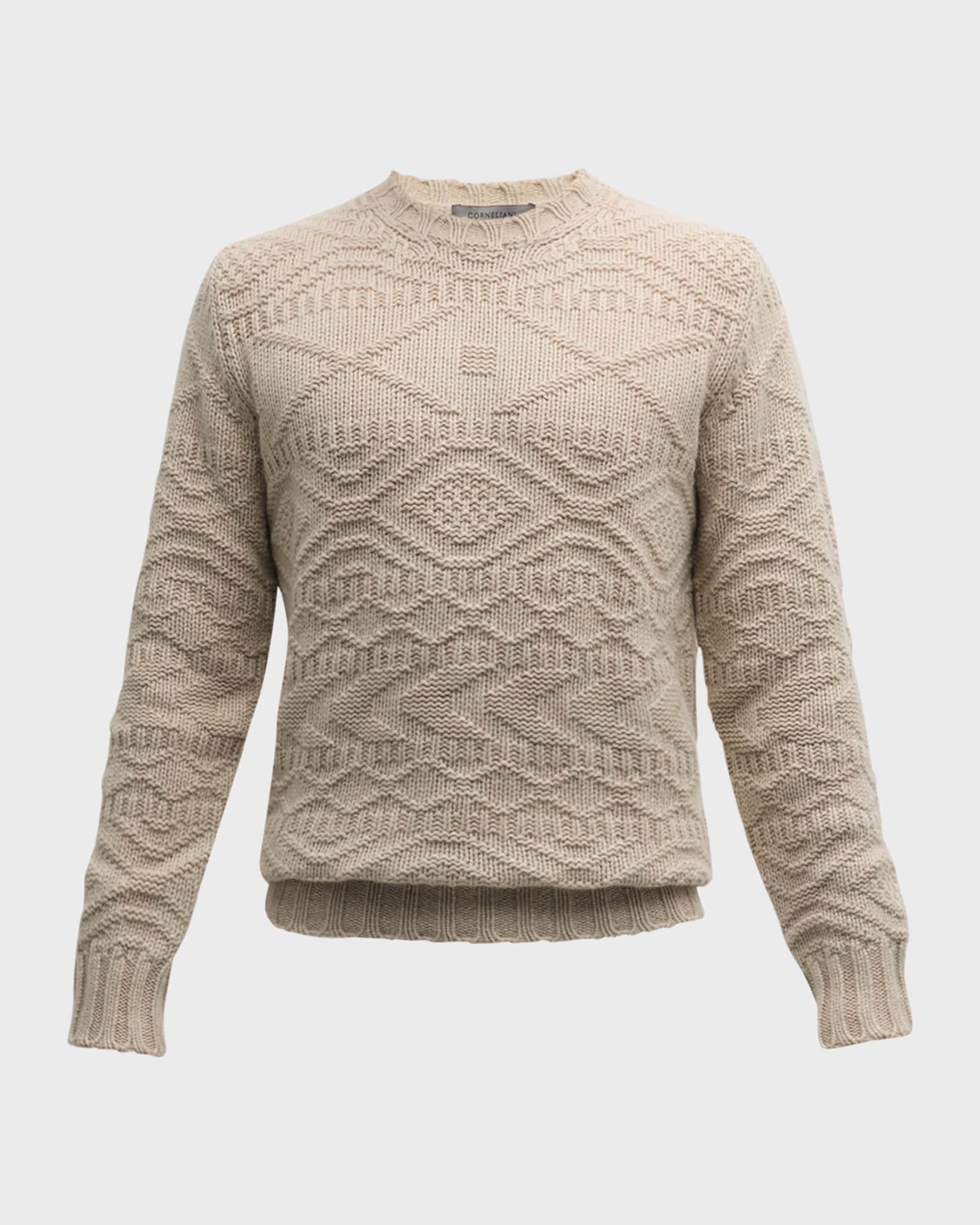 Men's Geometric Cashmere Sweater 0