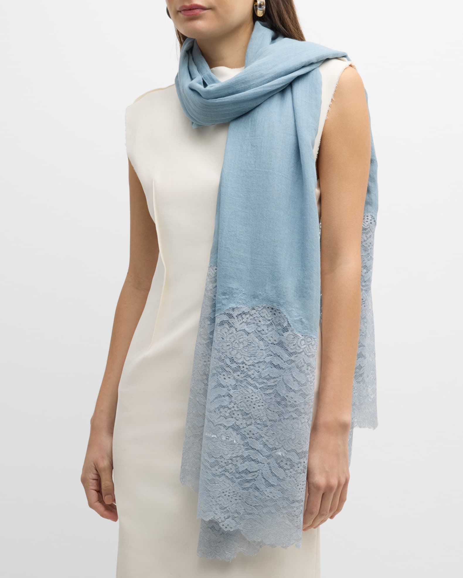 Lace Trim Evening Wrap  1