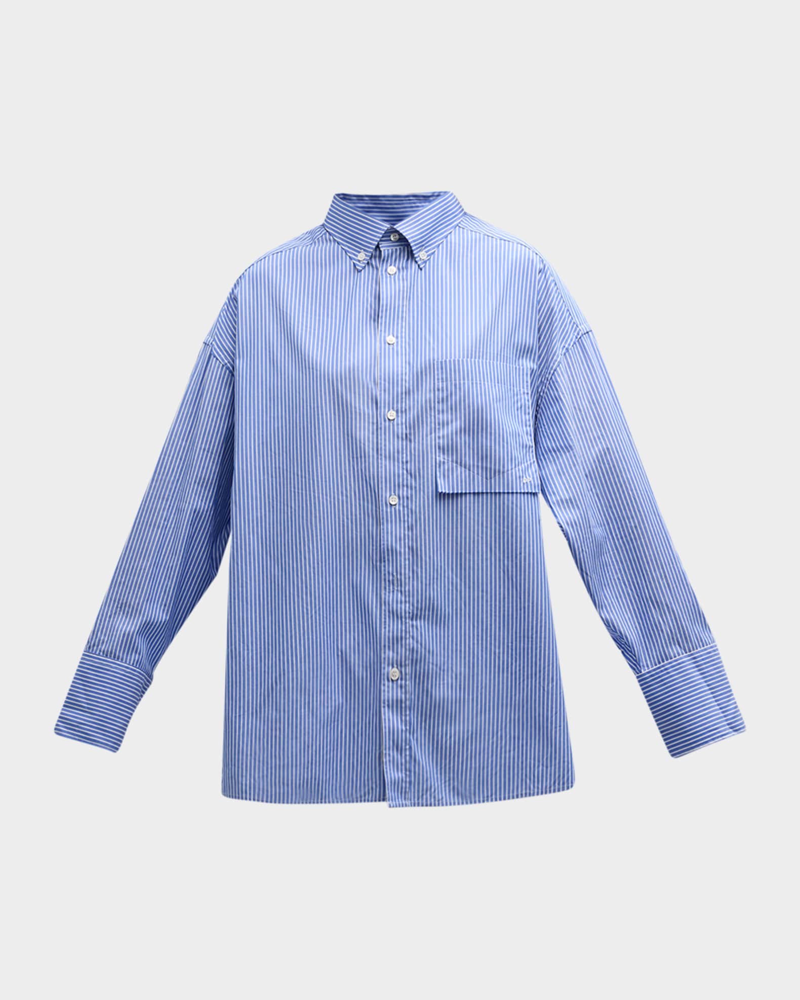 DARKPARK Nathalie Striped Oversized Shirt | Neiman Marcus