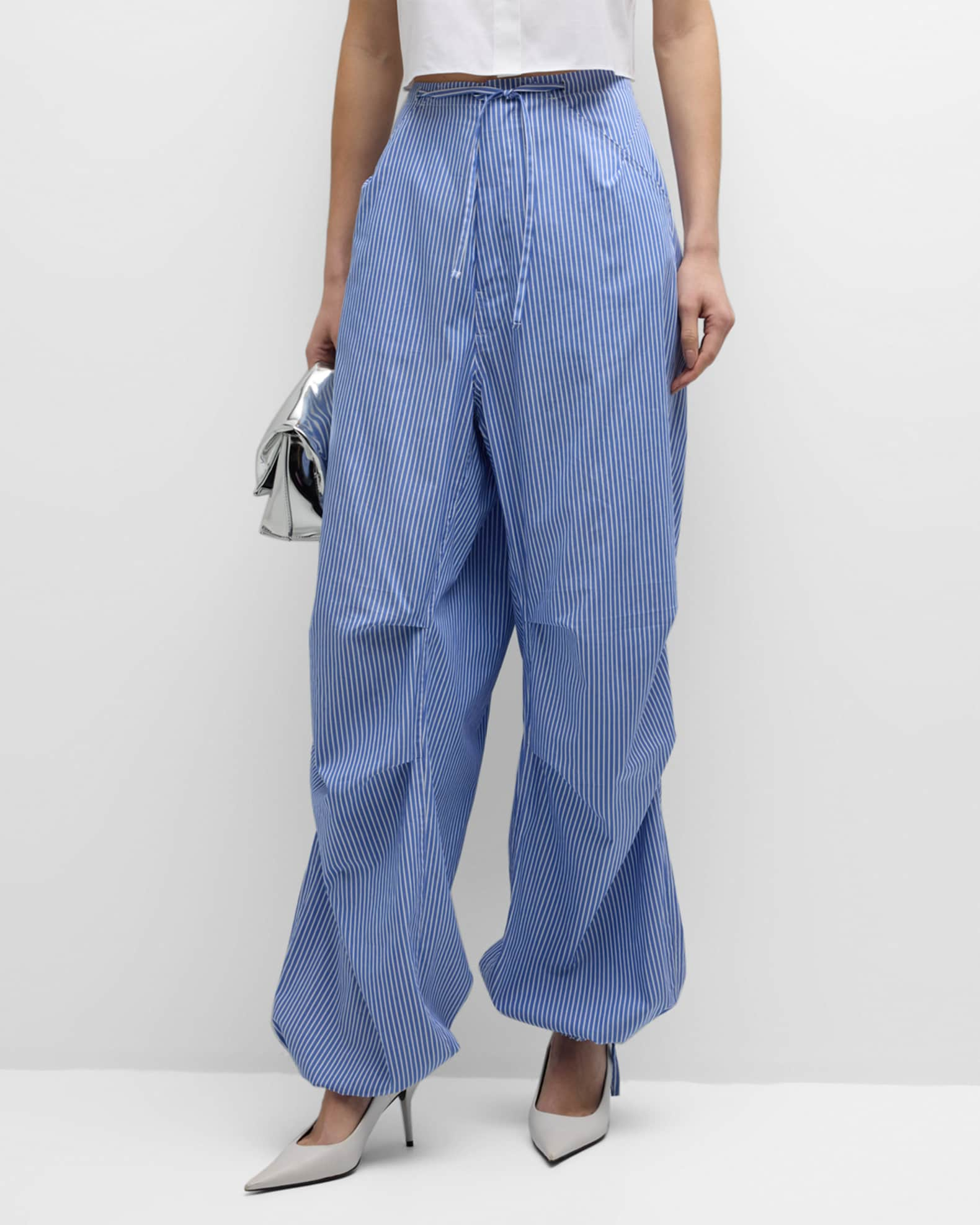 DARKPARK Daisy stripped trousers - Blue