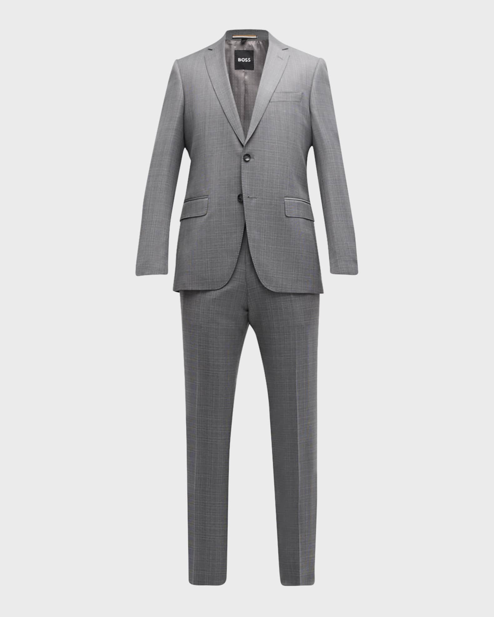 BOSS Men's Cotton-Wool Two-Button Suit