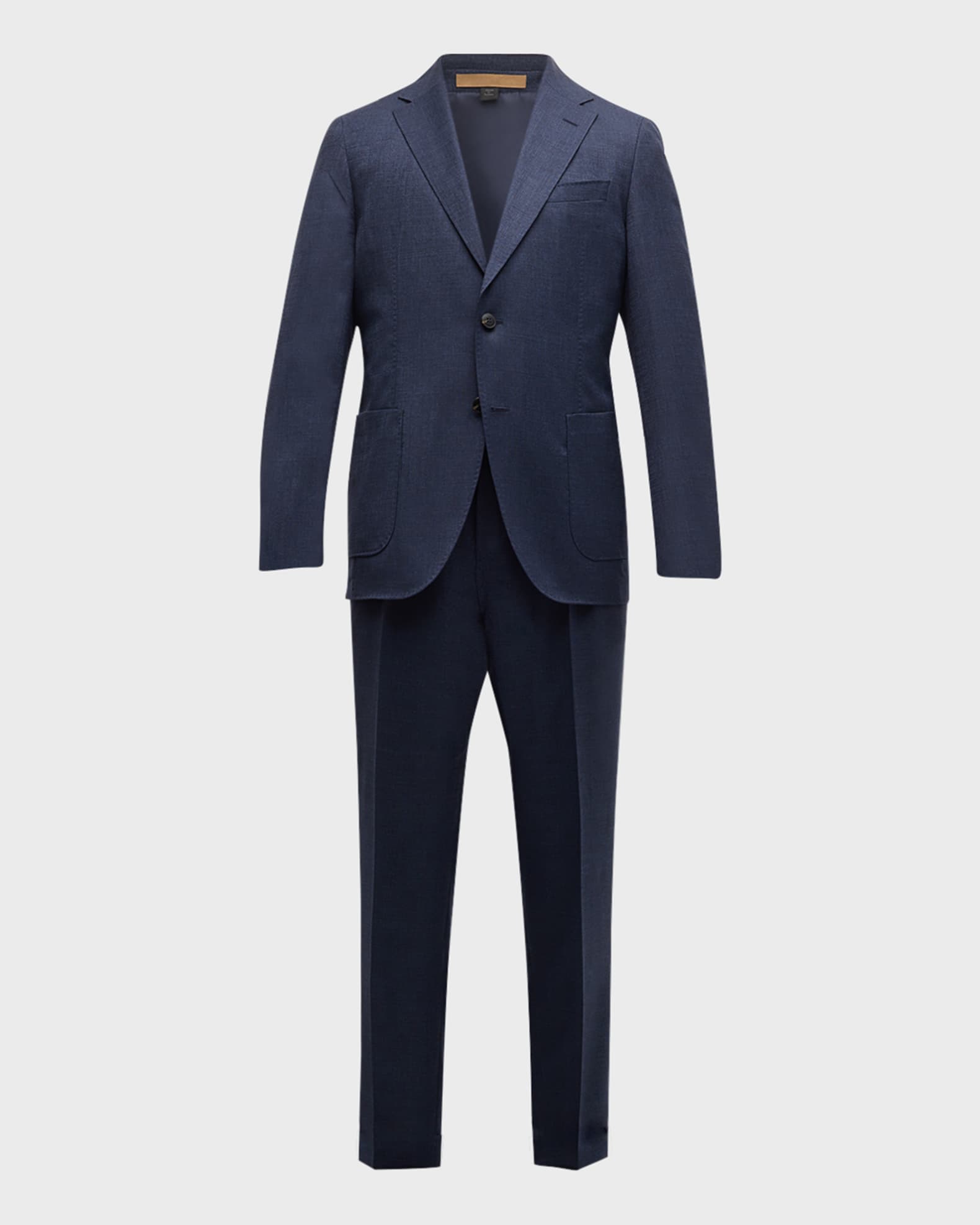BOSS Men's Melange Wool Two-Button Suit