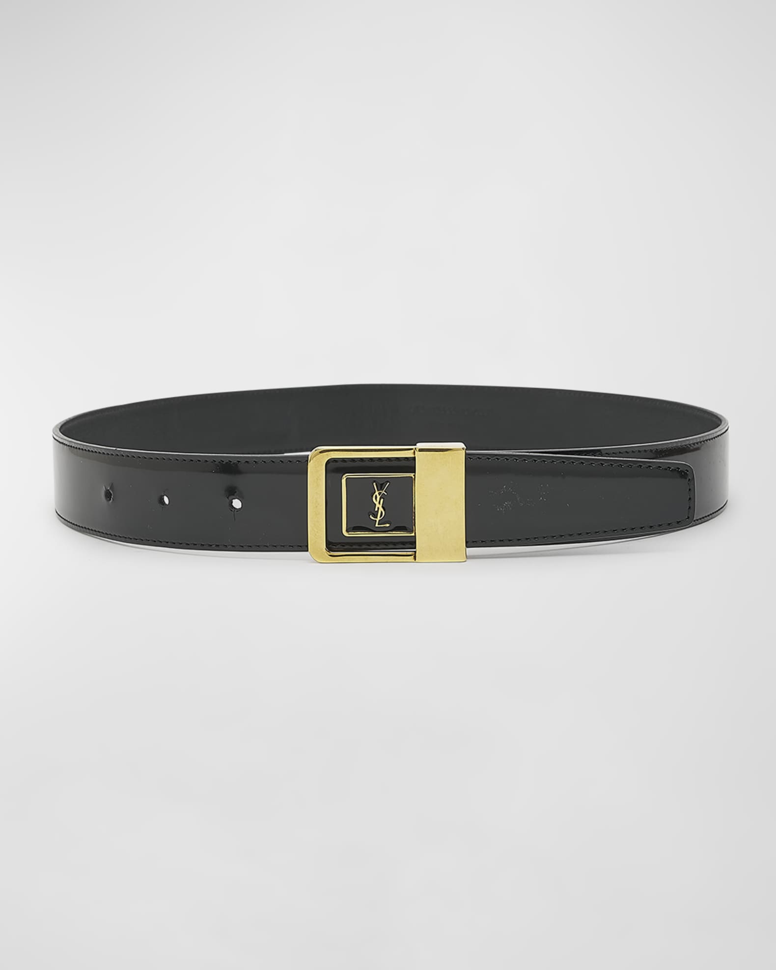 【WEB限定】 Leather Patent YSL Laurent Saint Belt Marcus Neiman | 小物