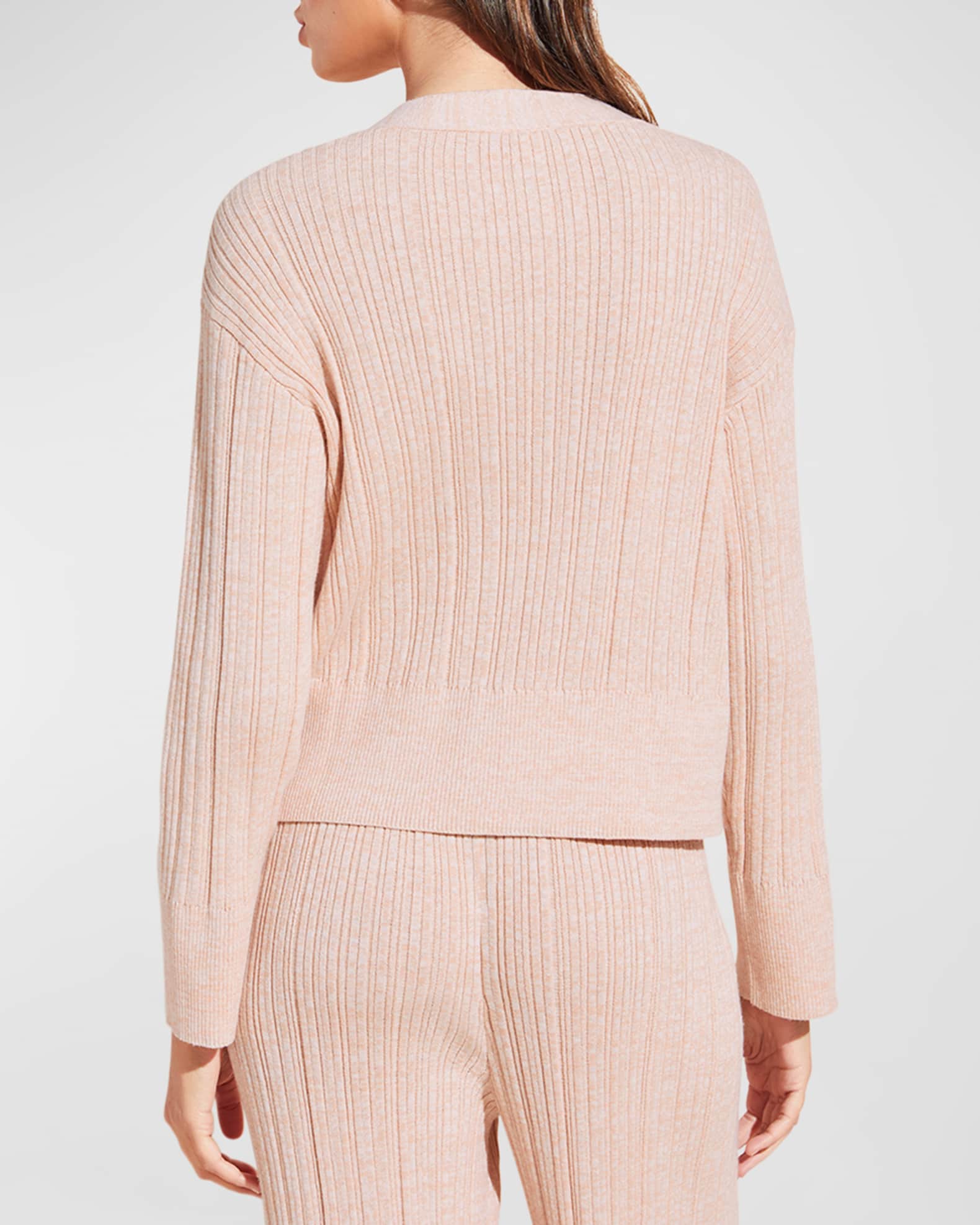 Eberjey Infinite Ribbed Button-Down Cardigan | Neiman Marcus