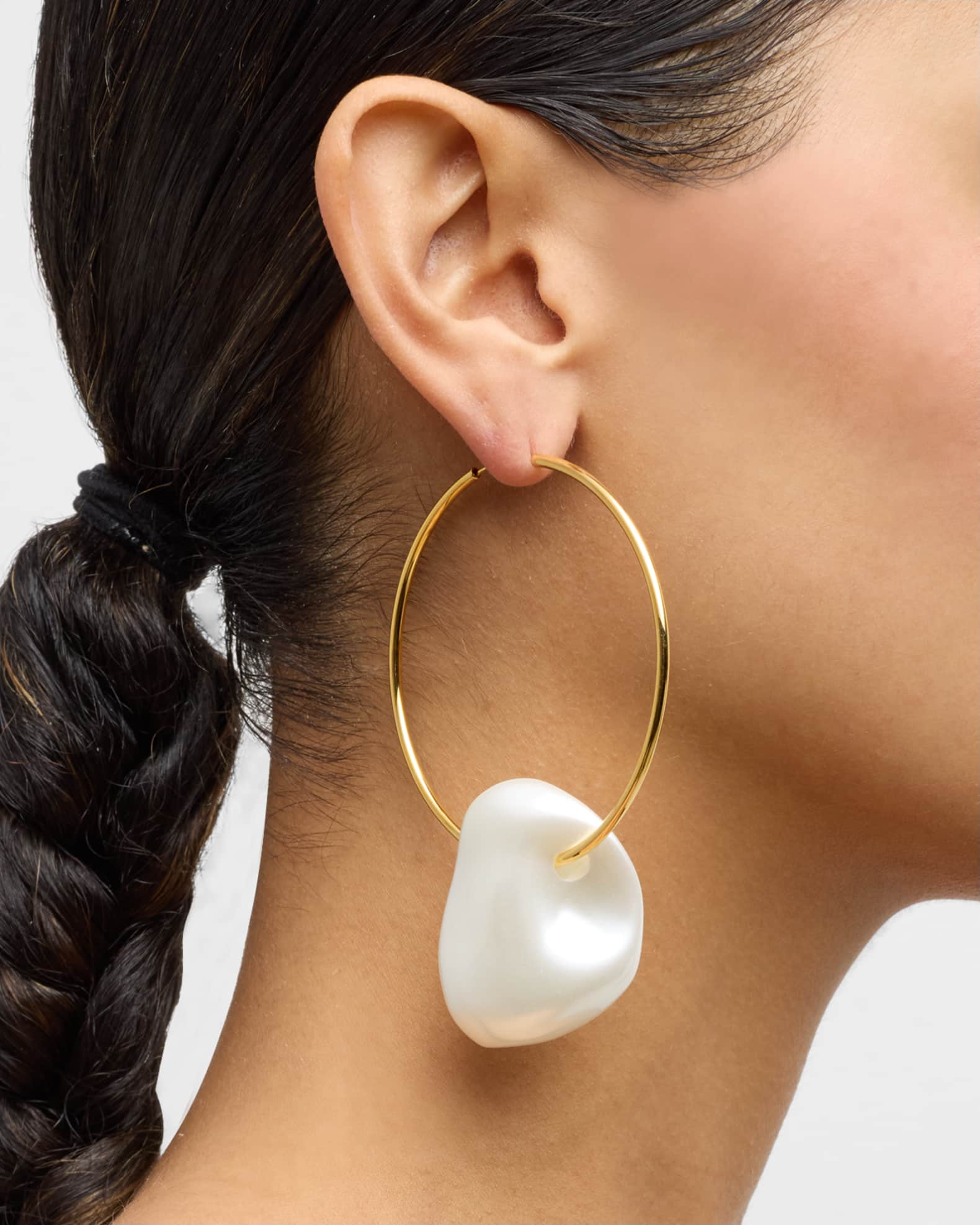 Juno Pearly Hoop Earrings 1
