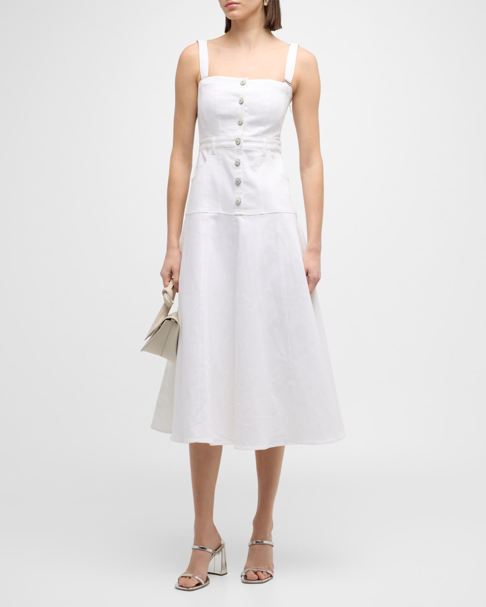 Pinafore dresses midi length clearance