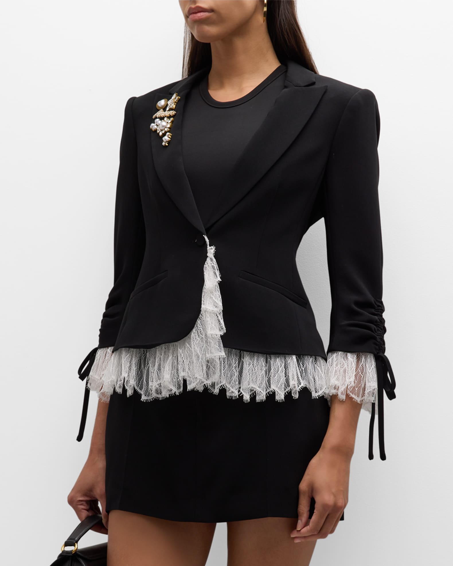 Le Petit Lace and Brooch Roxie Blazer 1