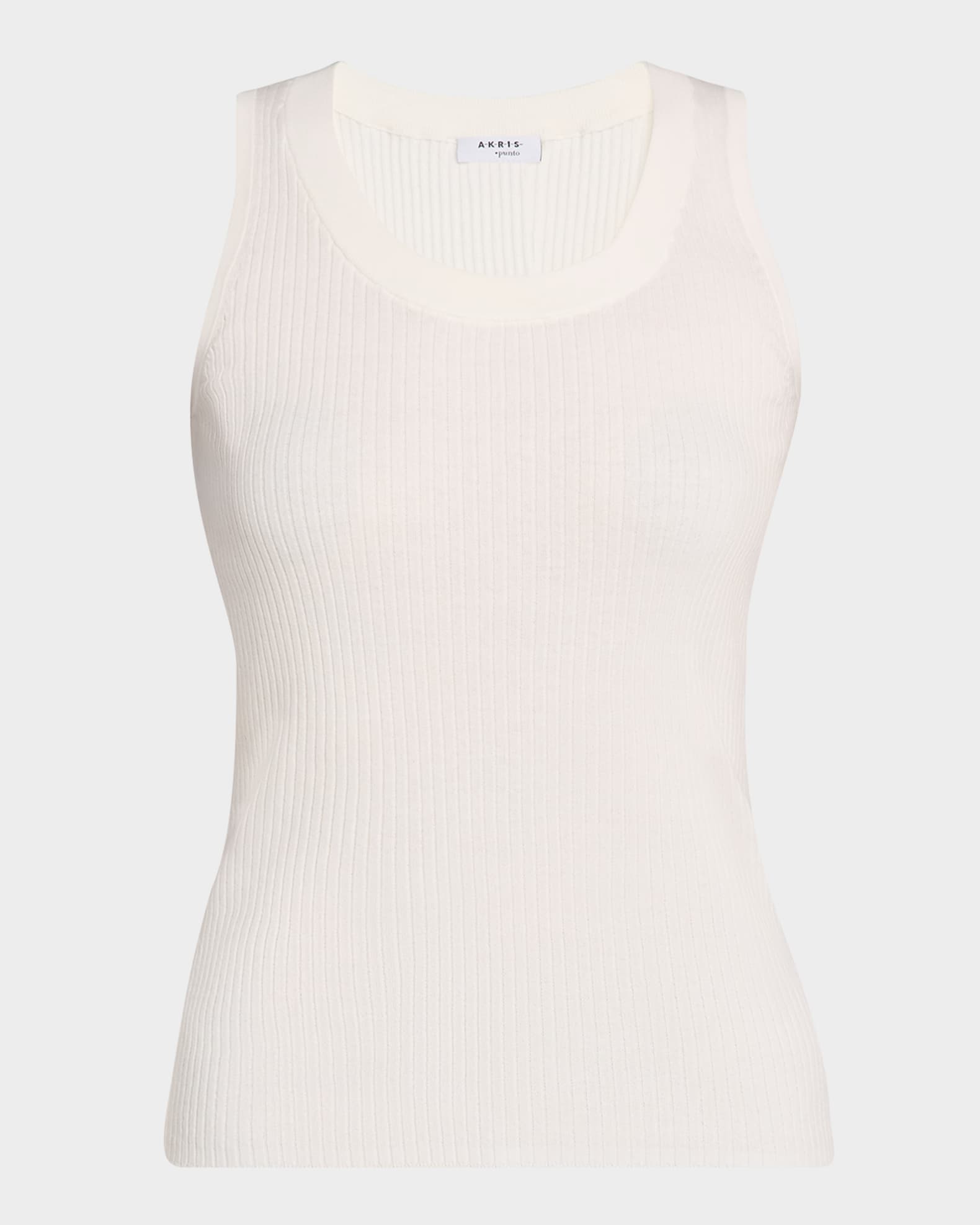 Crewneck Cotton Rib Tank Top 0