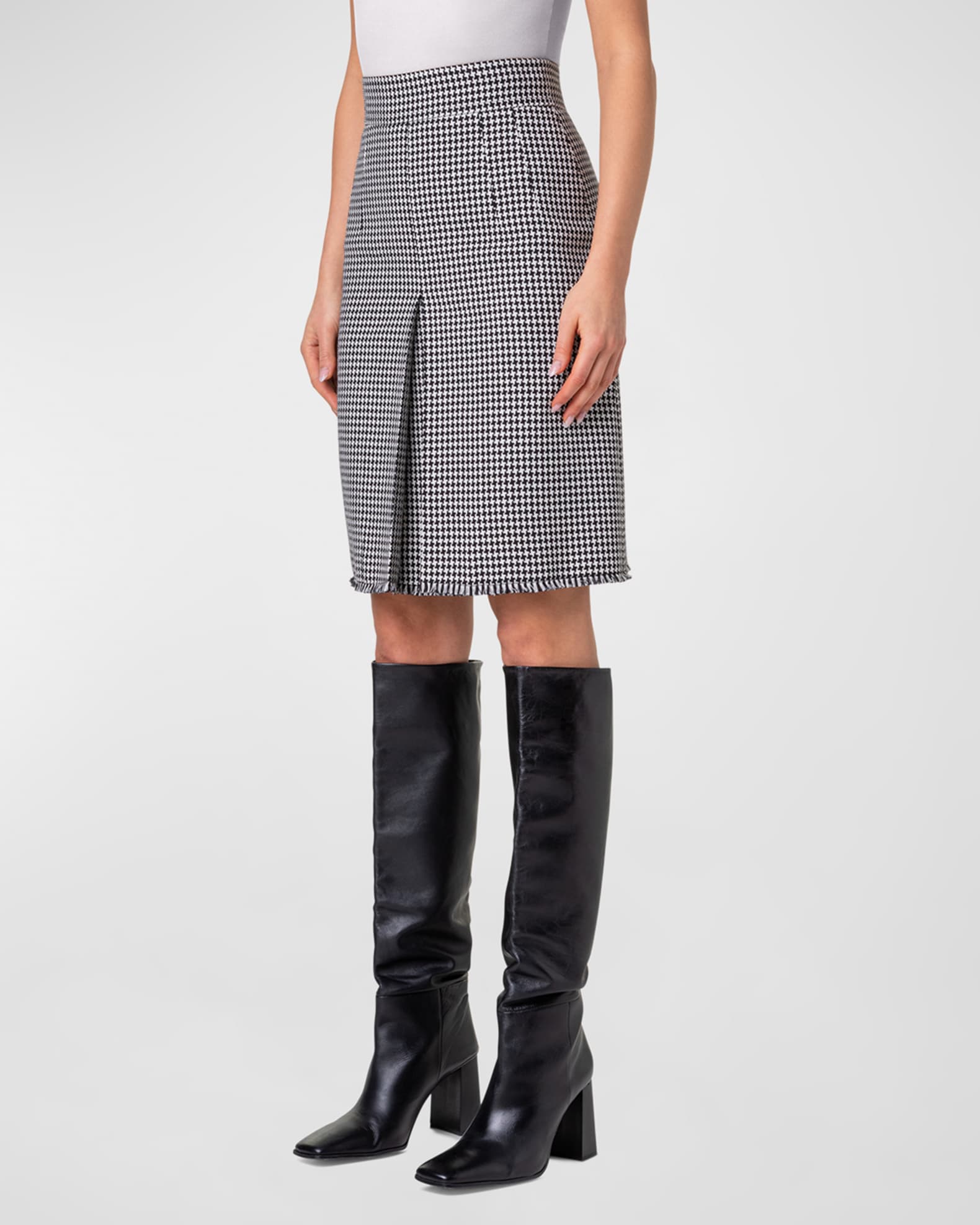 Wool skirt houndstooth cheap
