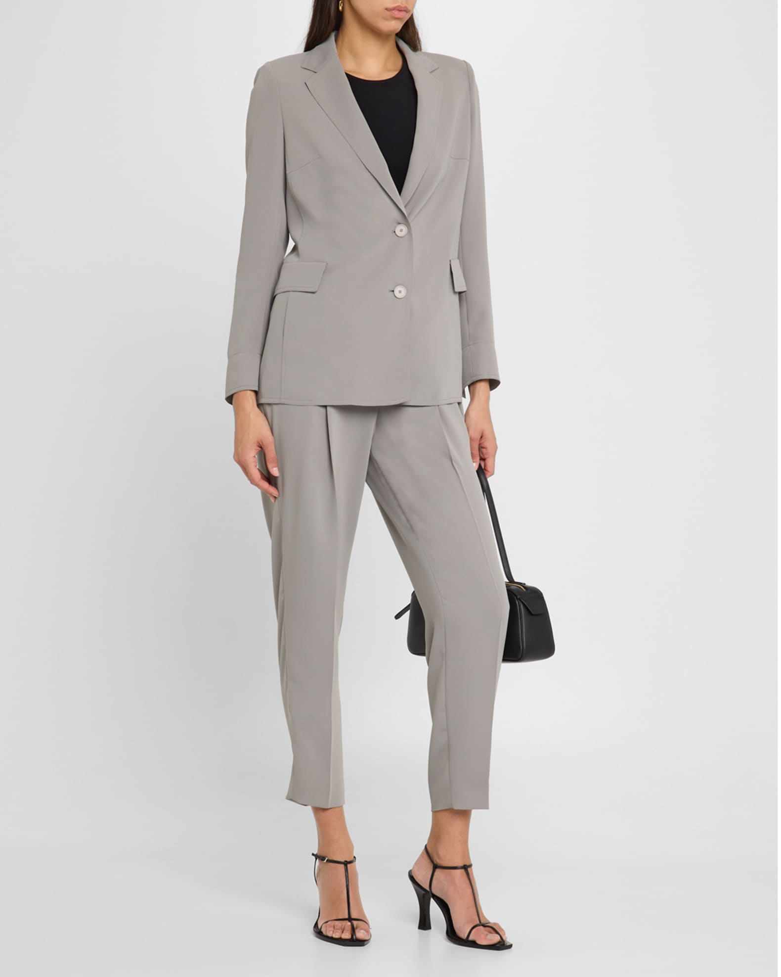 Lasercut Crepe Boyfriend Jacket 1