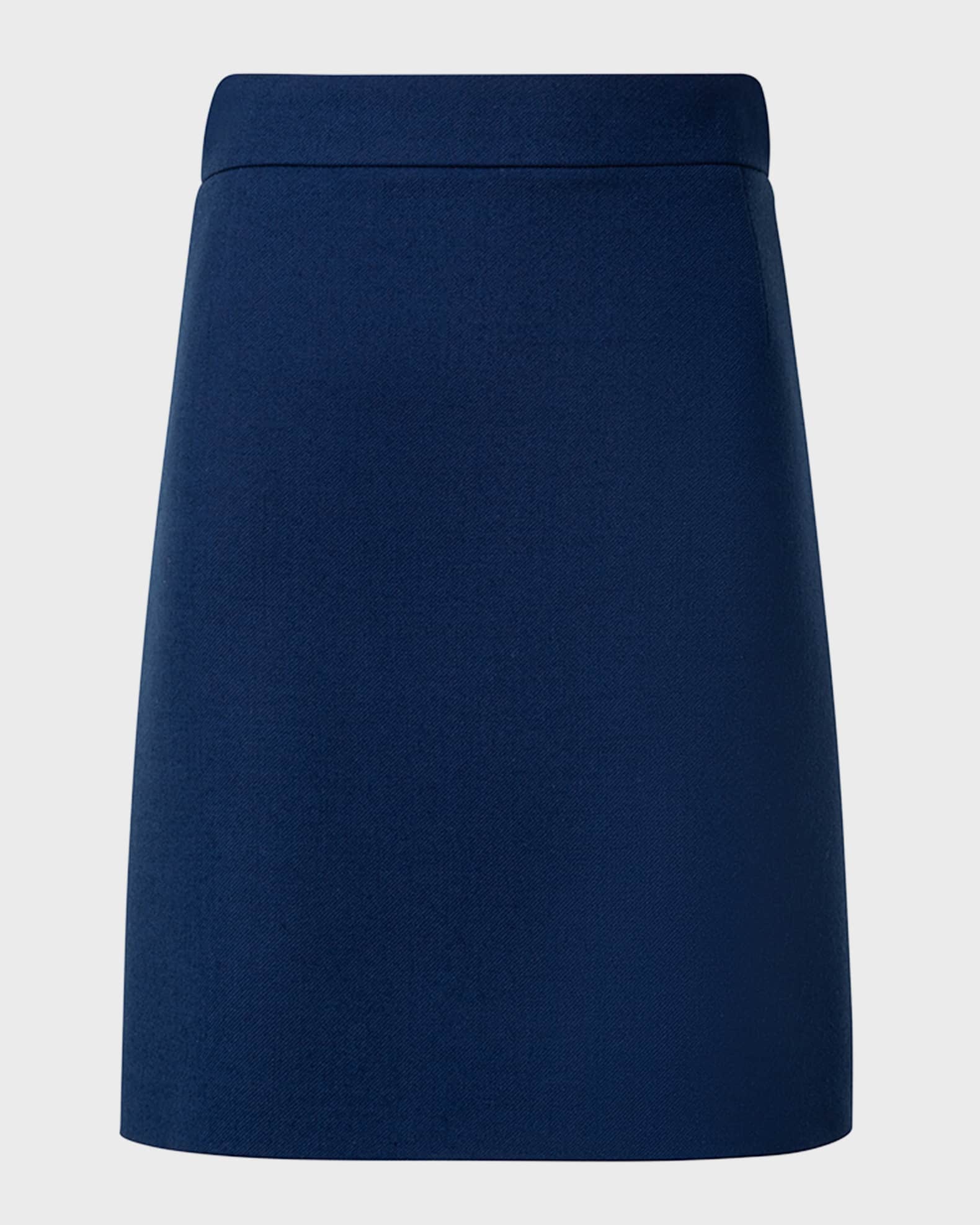Akris punto Wool Tricotine Short Pencil Skirt