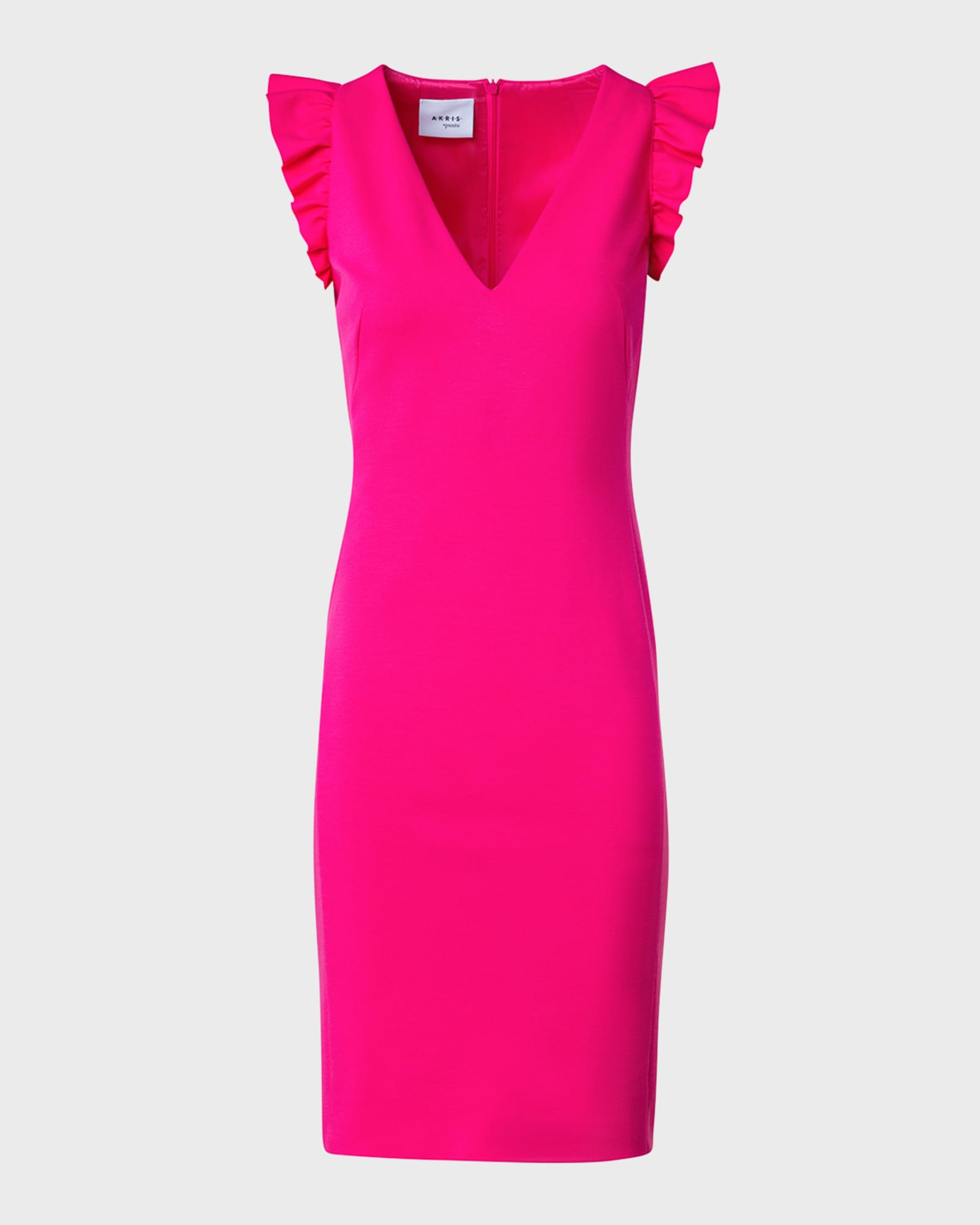 Signature Jersey Midi Dress with Ruffle Details 0