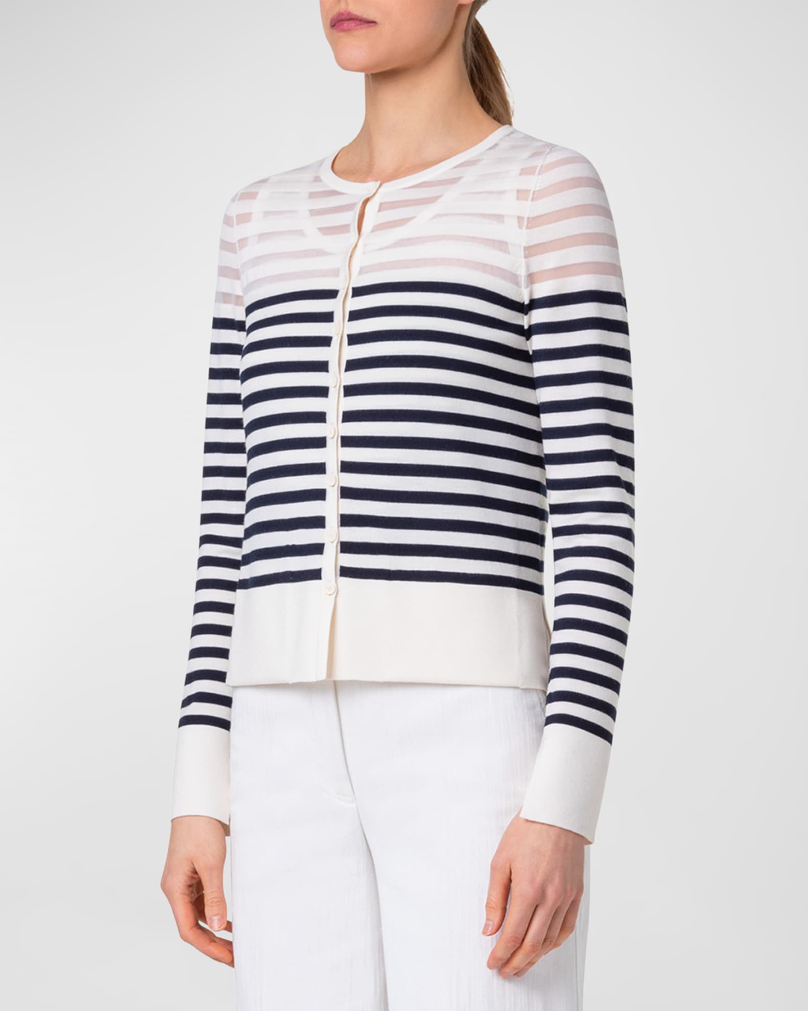 Atlast&co. RIB KNIT【タグ付】 Kodak Stripe Wool Blend Collection | Neiman Marcus