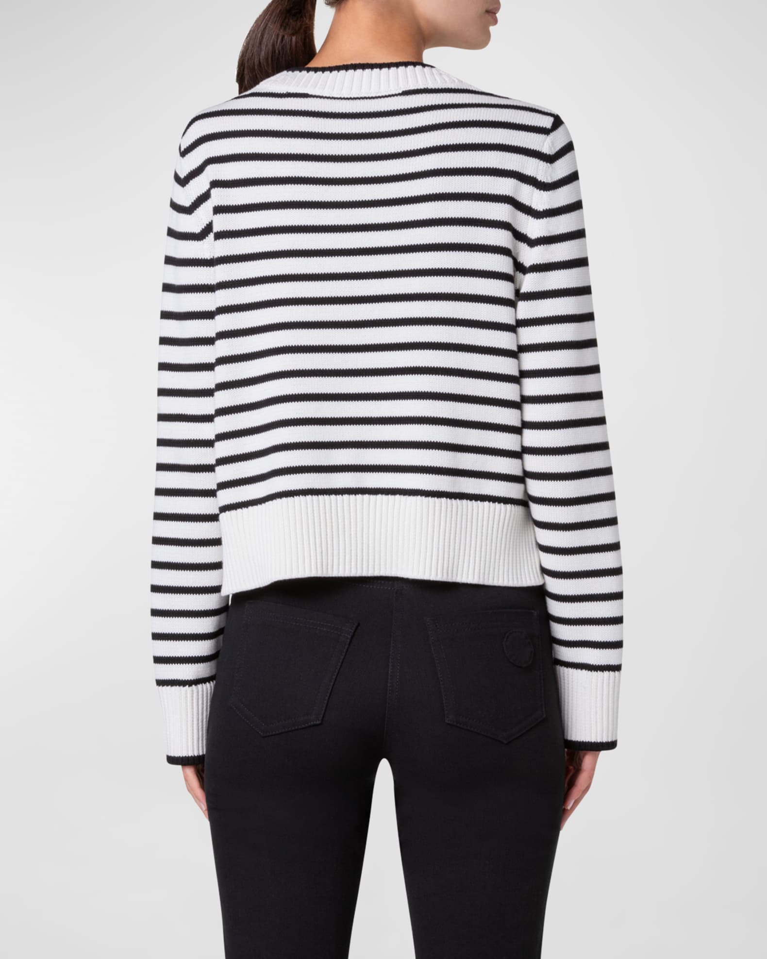 Chunky Cotton Striped Knit Sweater