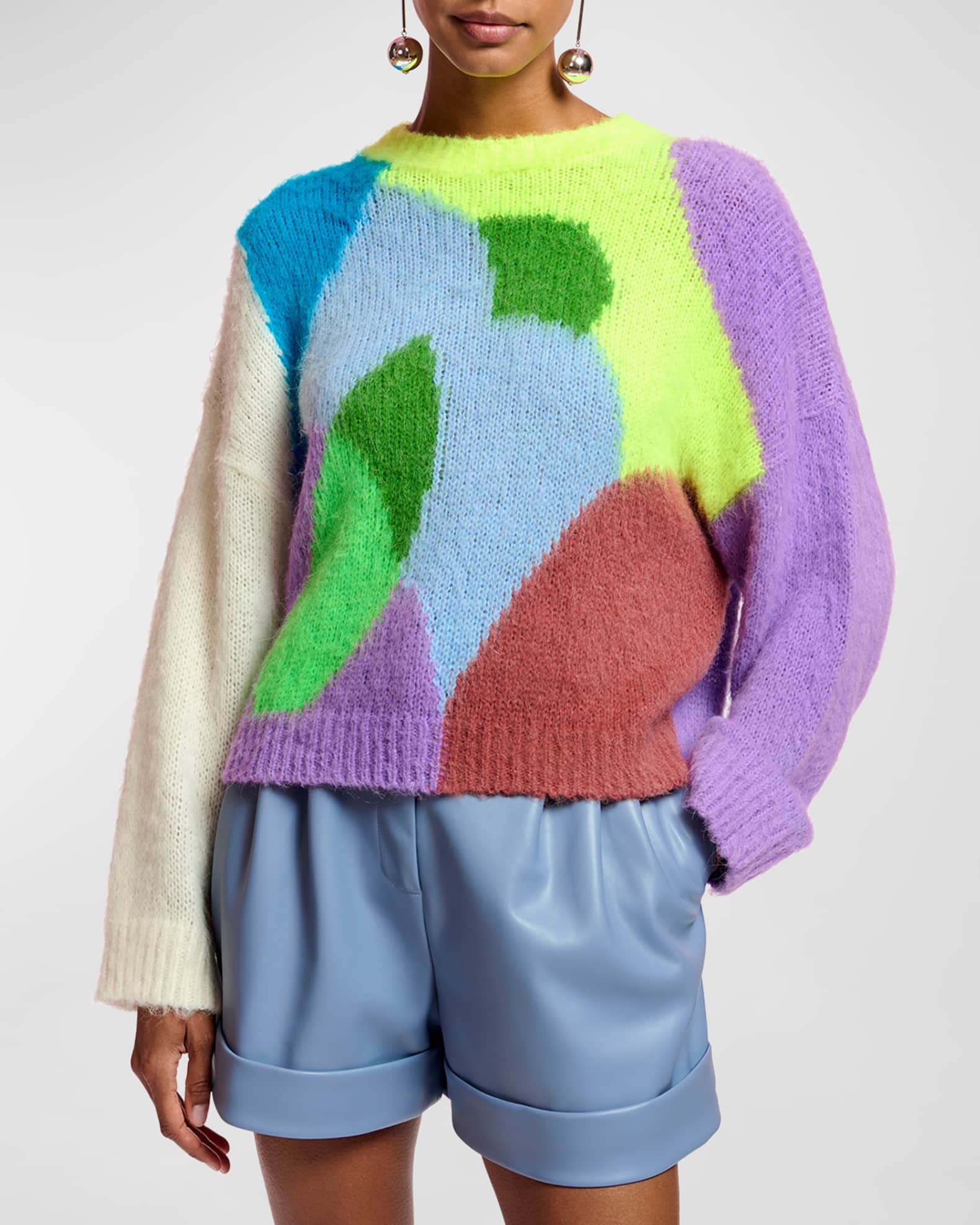 Chloé intarsia-knit colour-block jumper - Pink