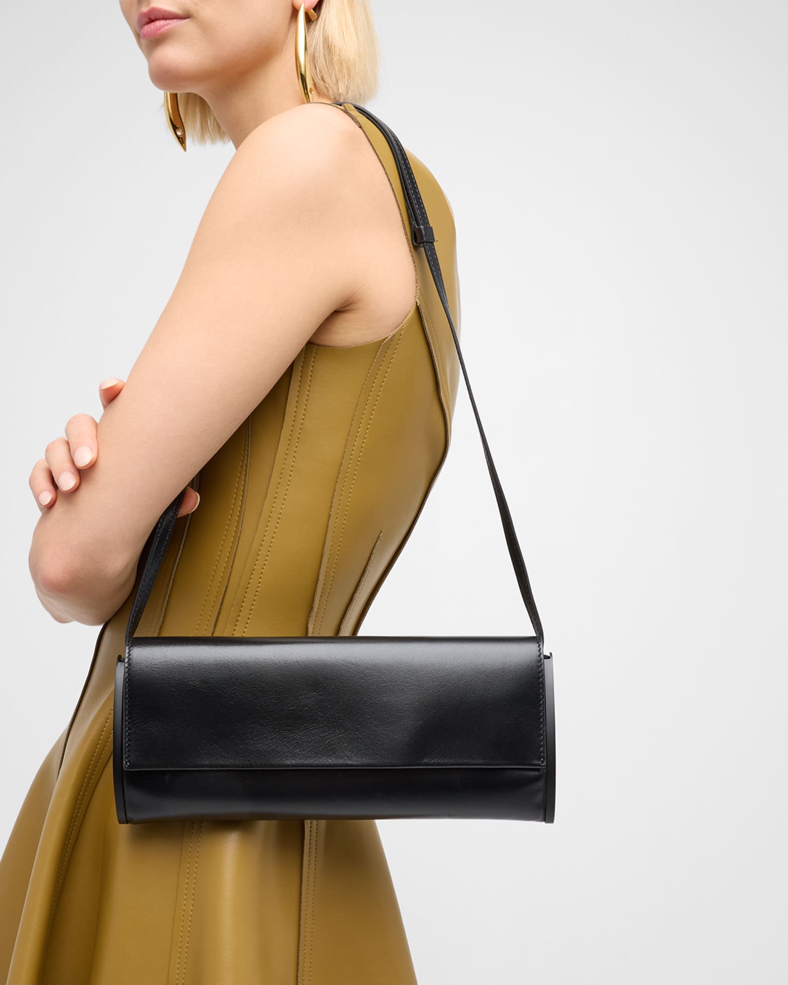 Kate Flap Leather Shoulder Bag