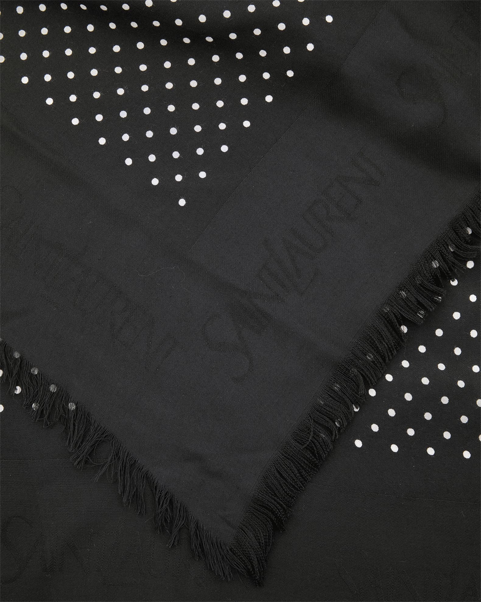 Saint Laurent Polka-Dot Modal-Blend Scarf | Neiman Marcus