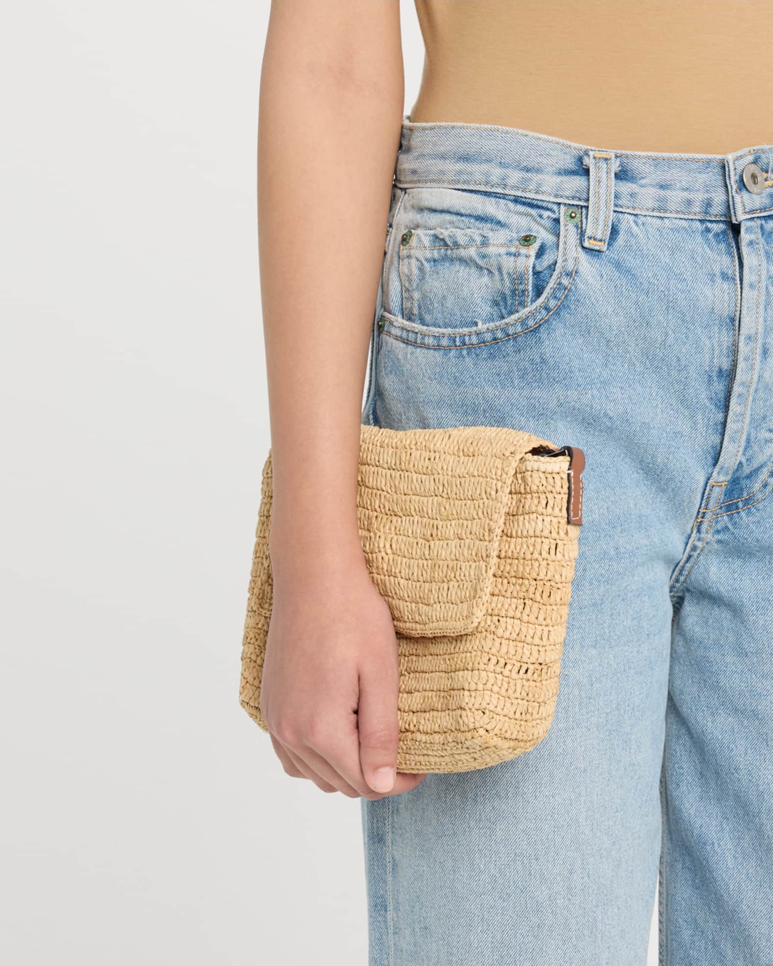 Summer Night Medium Raffia Crossbody Bag 1