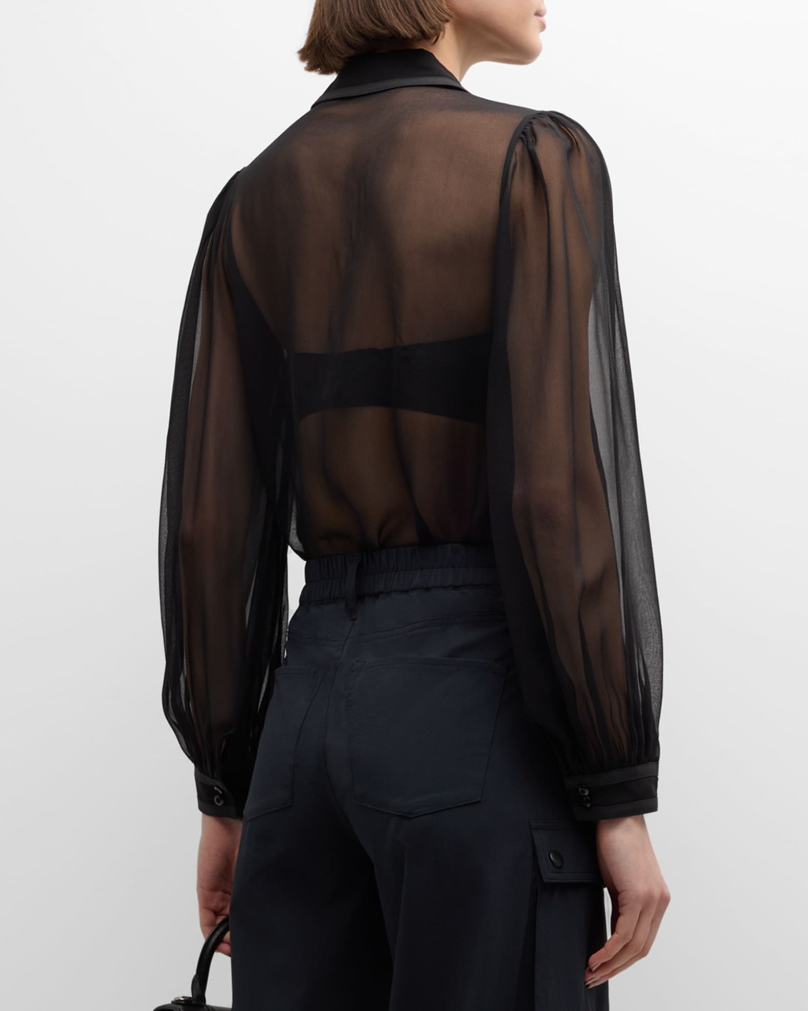 新品　MANOF SHEER VOLUME SLEEVE BLOUSON Volume Sleeve Cocoon Blouson | UNIQLO US