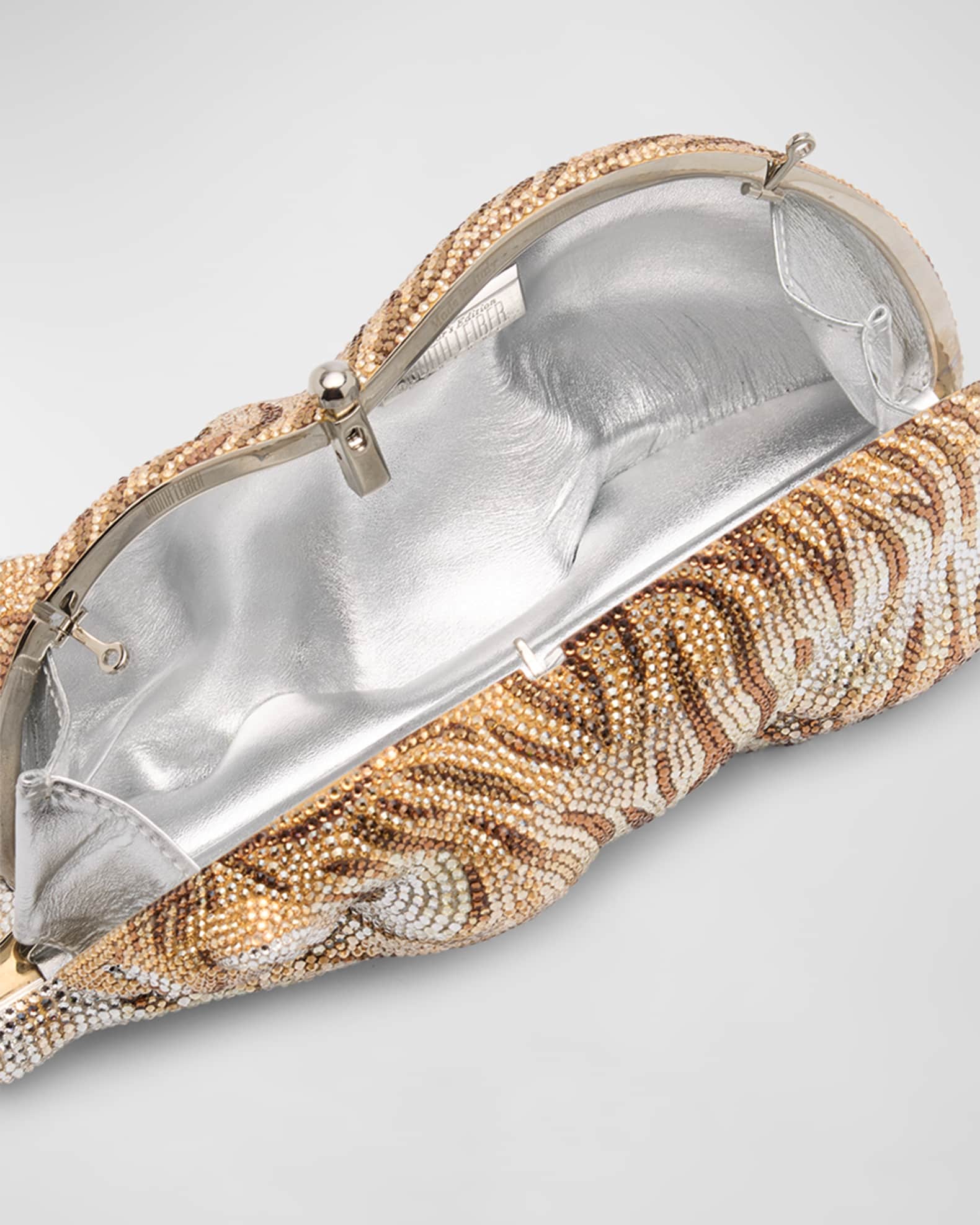 Judith Leiber Couture Wildcat Golden Cub Crystal Clutch Bag Neiman Marcus
