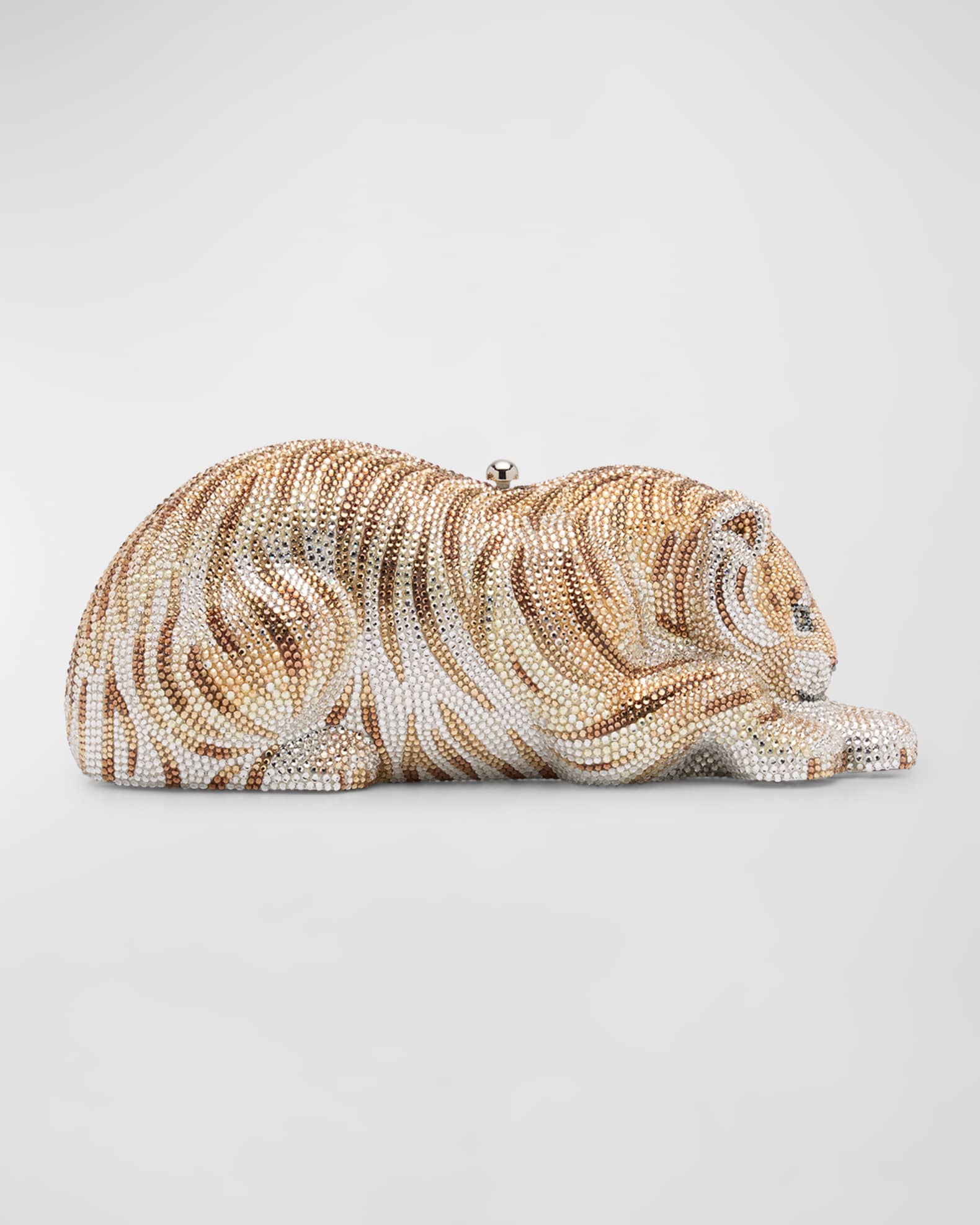 Judith leiber wildcat crystal clutch deals