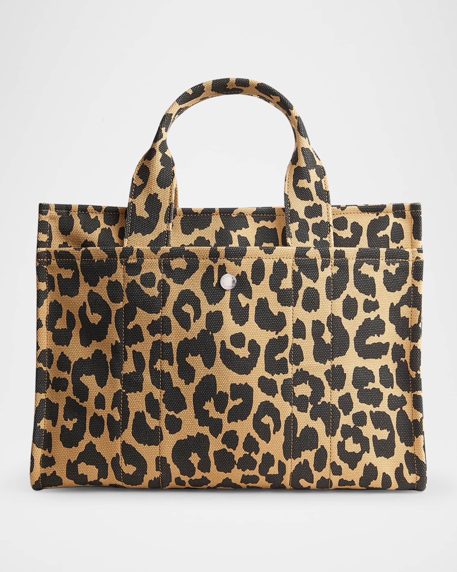 Leopard canvas bag top