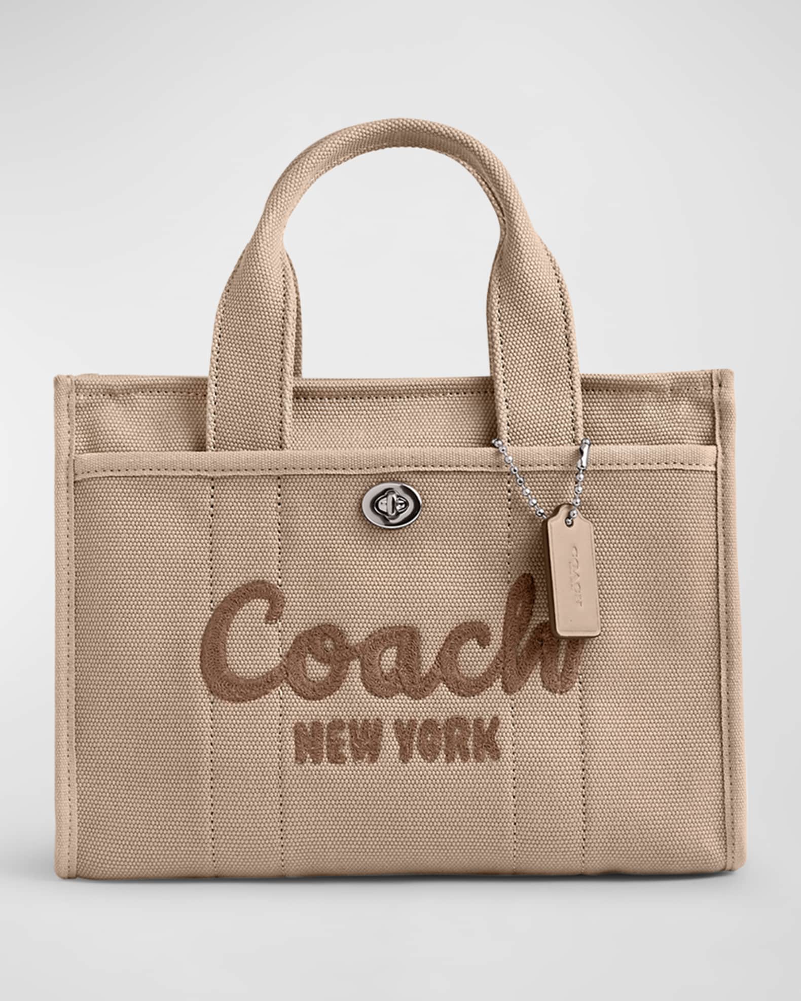 Coach Logo Canvas Cargo Tote Bag