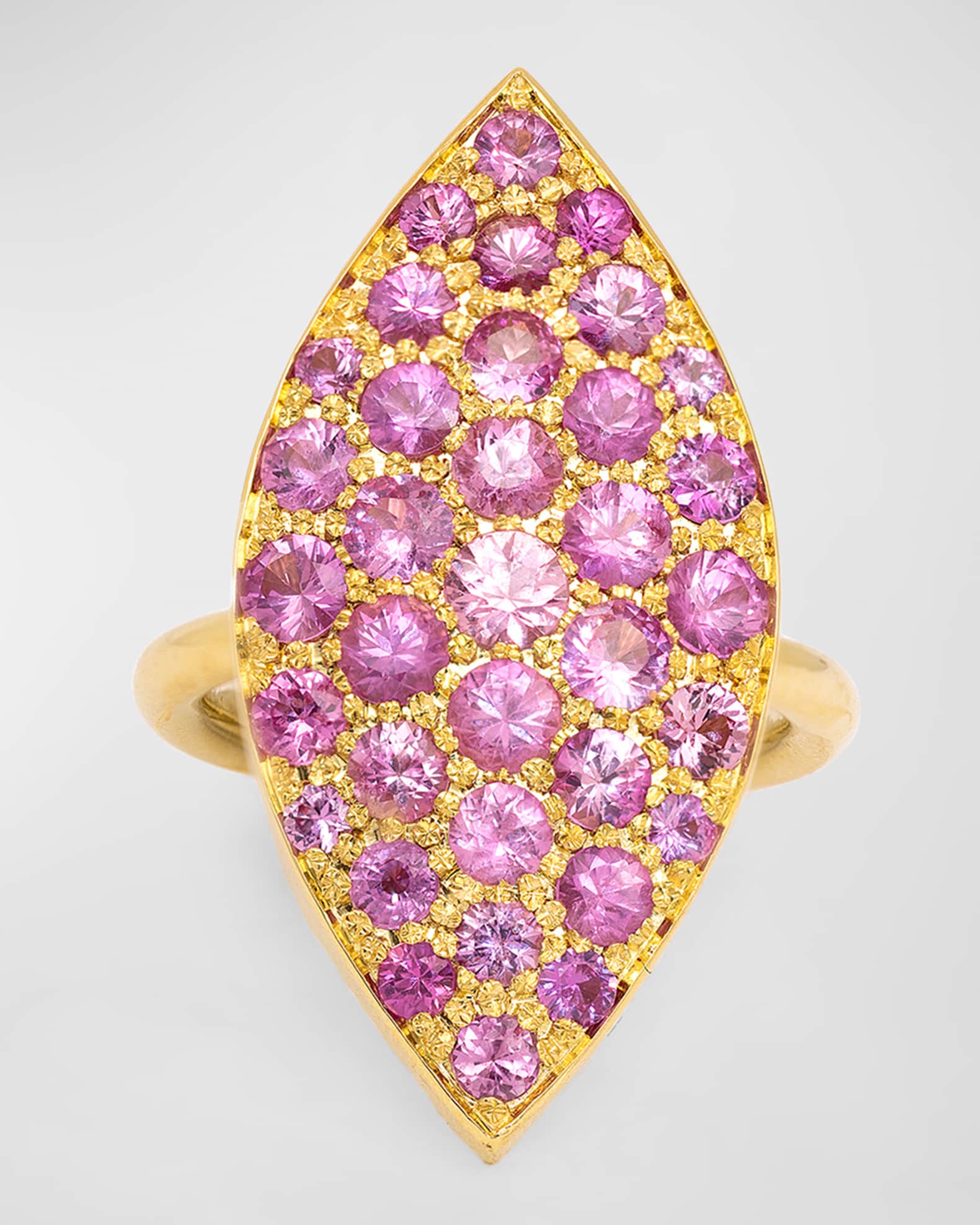 Palm Pink Sapphire Ring 0