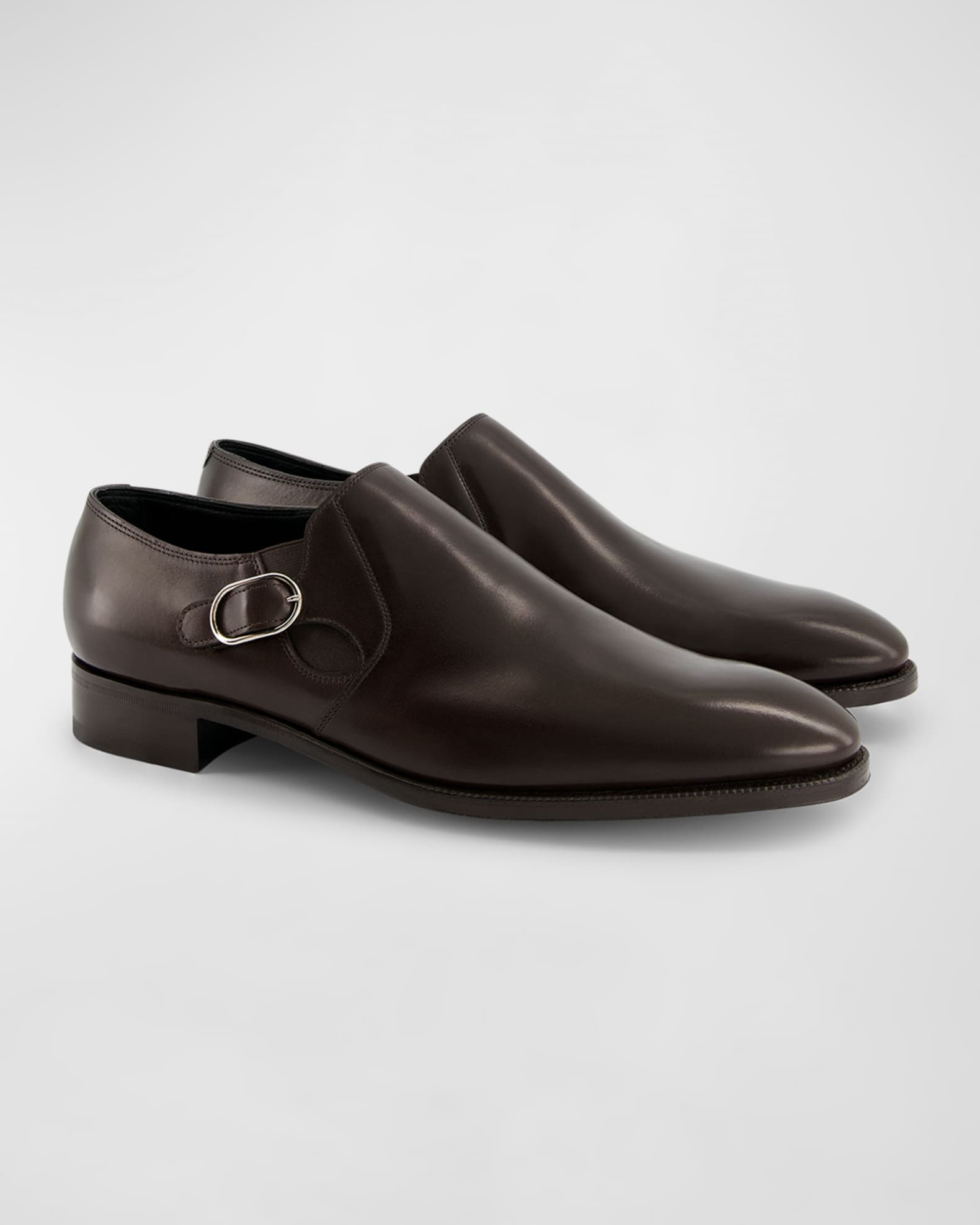 John Lobb Men's Moorfield Leather Monk Strap Loafers