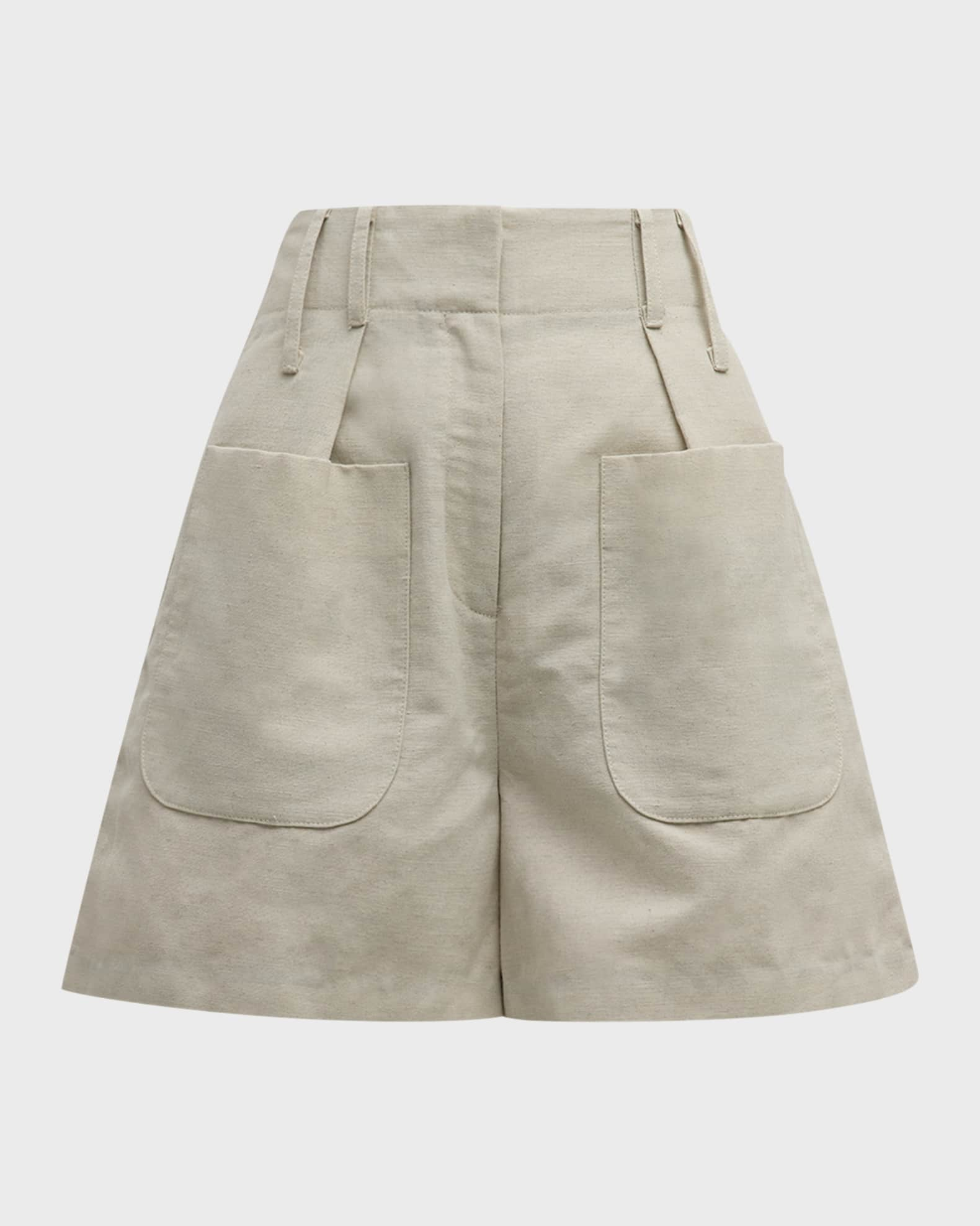 Wool-blend Bermuda shorts