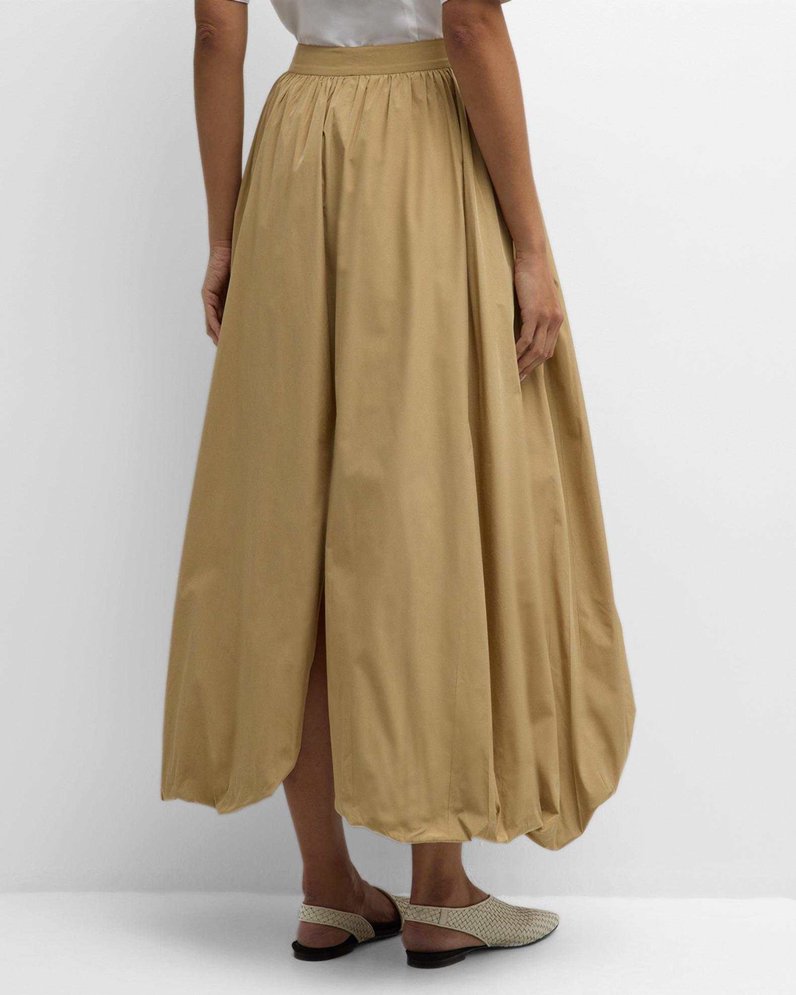 Camellia Bubble 22 | Drawstring Bubble Linen Skirt