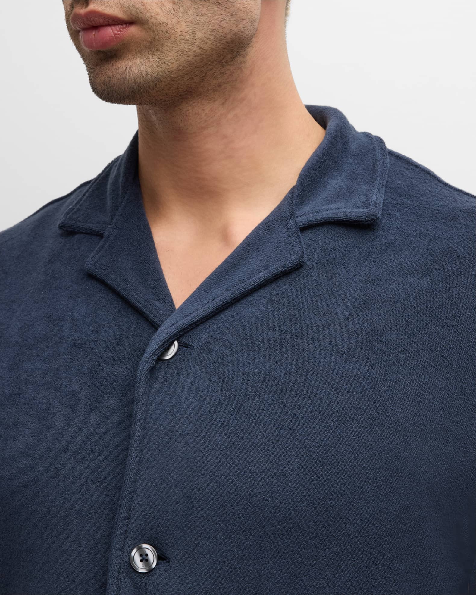 Paul Smith Men's Cotton Terry Short-Sleeve Shirt | Neiman Marcus