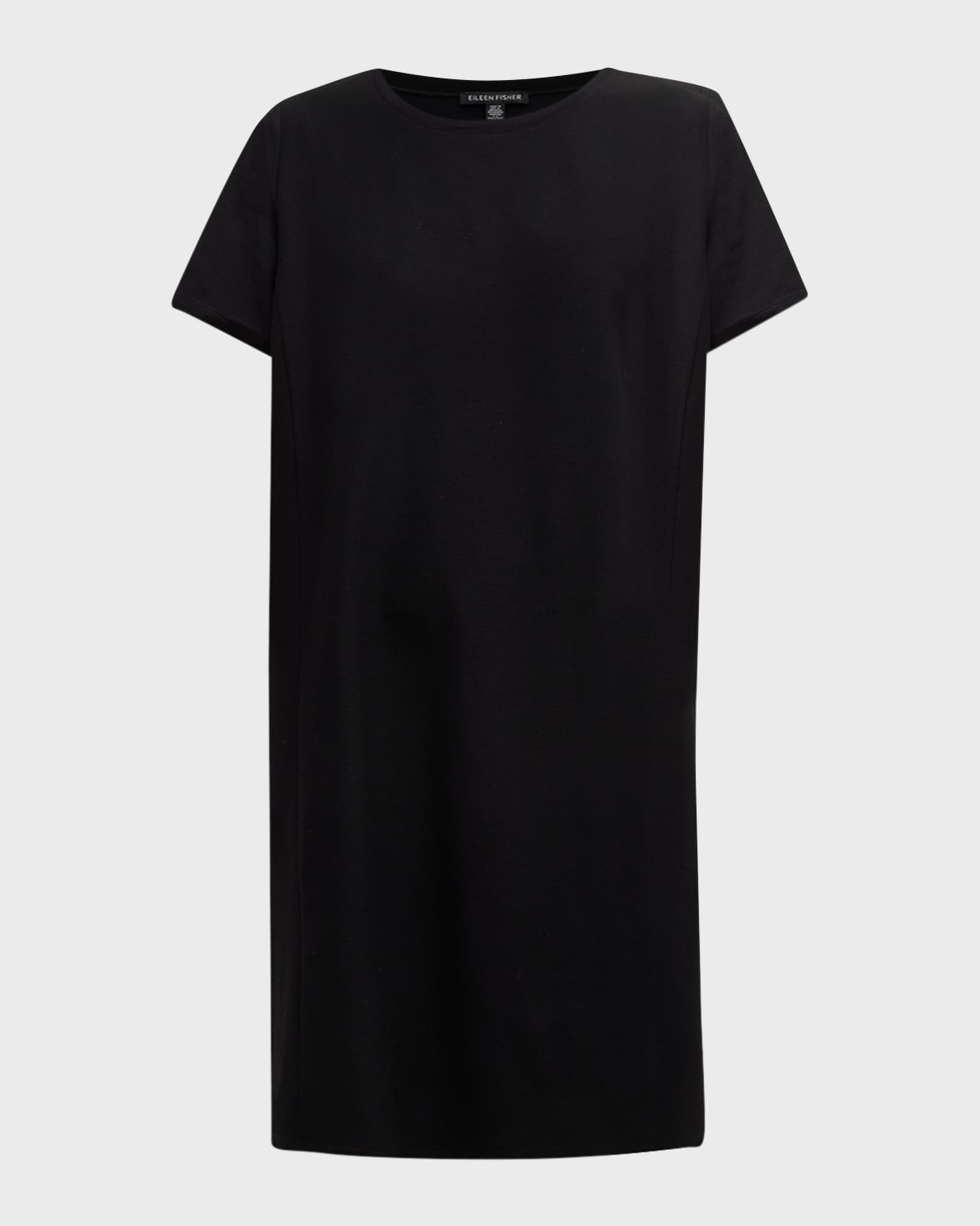 Eileen Fisher Scoop-Neck Stretch Crepe Midi T-Shirt Dress | Neiman Marcus