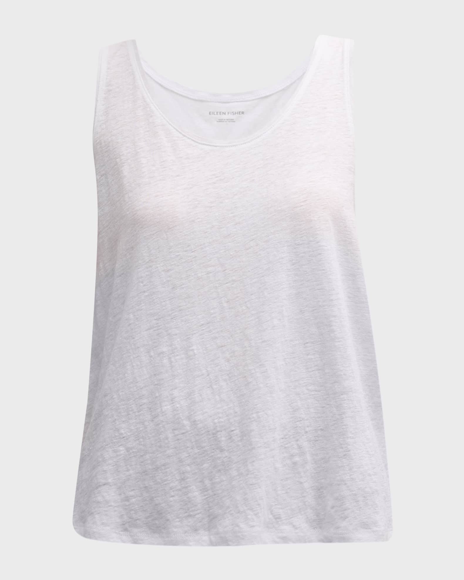 Eileen Fisher Scoop-Neck Linen Jersey Tank