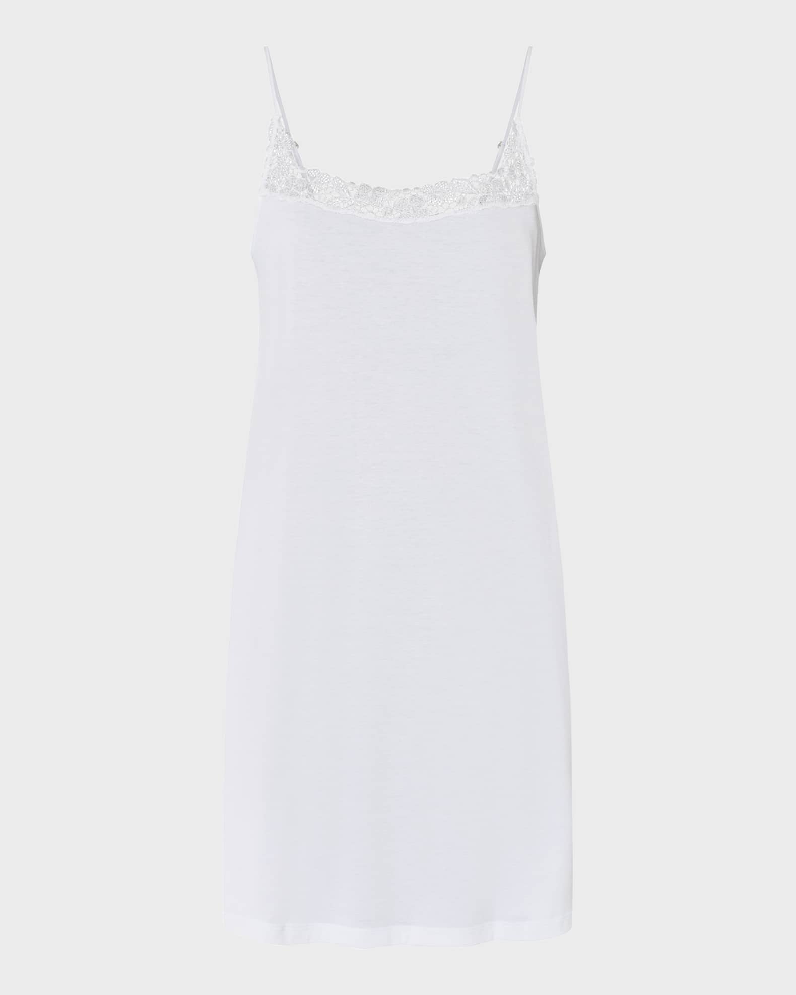 Hanro Michelle Lace-Trim Supima Cotton Chemise