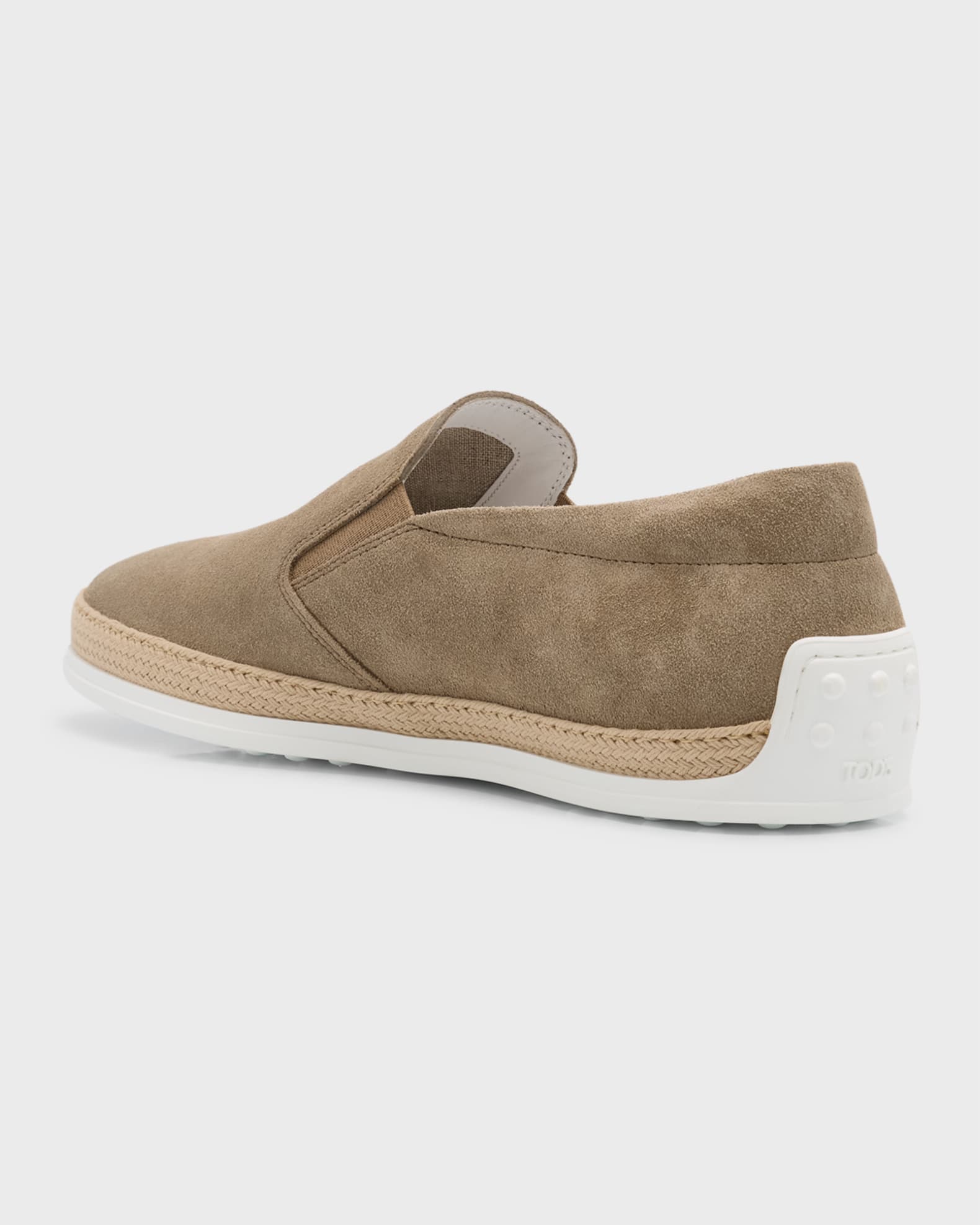 Tod s Men s Suede Espadrille Slip On Sneakers Torba Suede Size 10