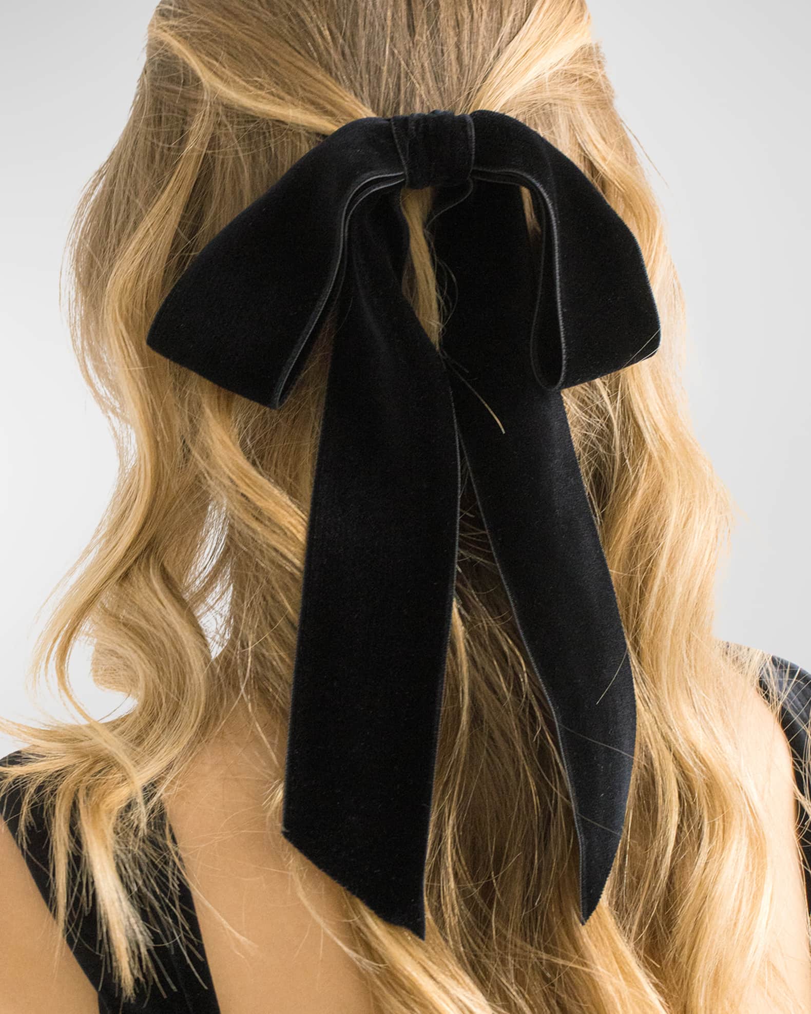  Adley Velvet Bow Barrette 1