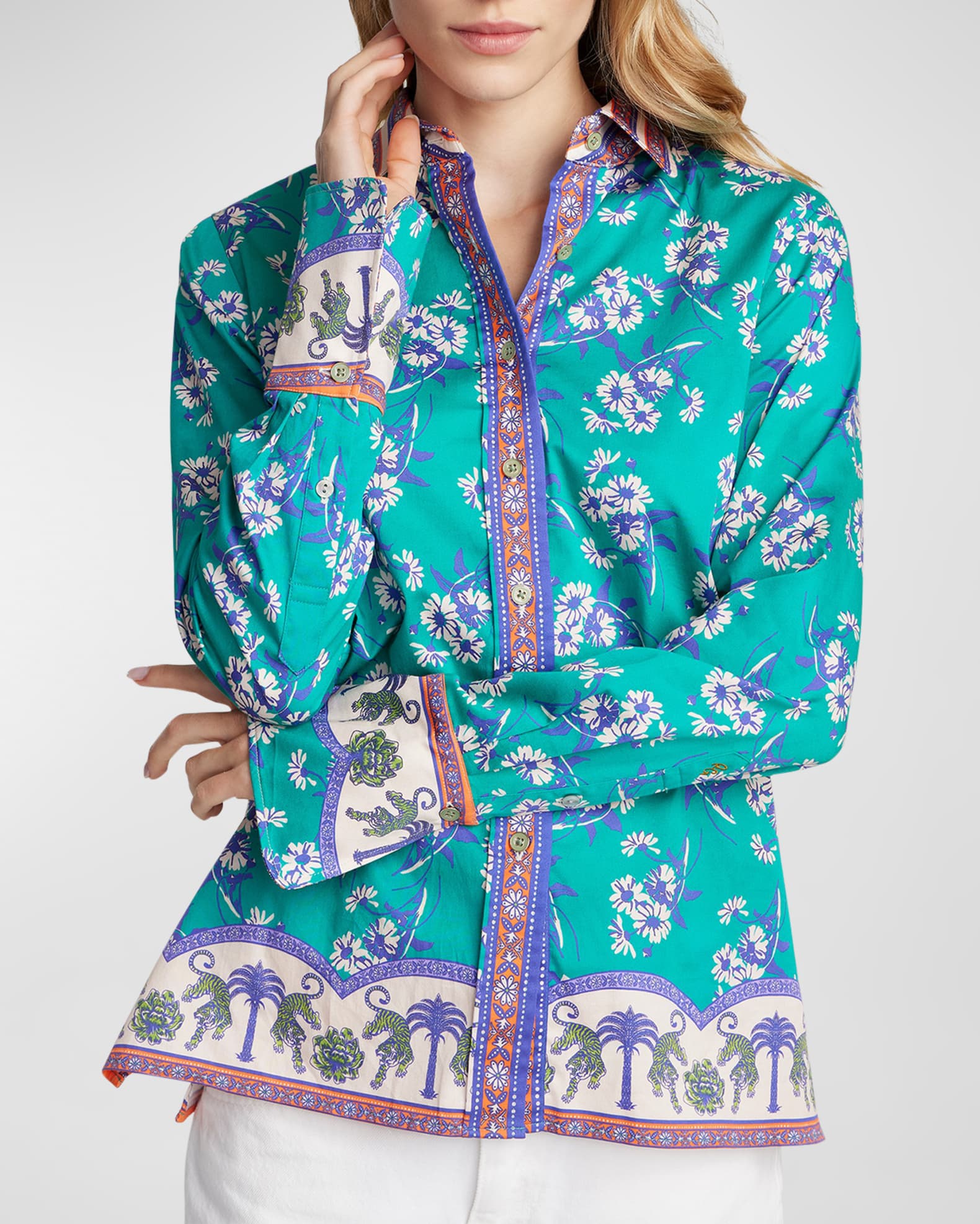 Floral Print Button-Down Shirt main image 0