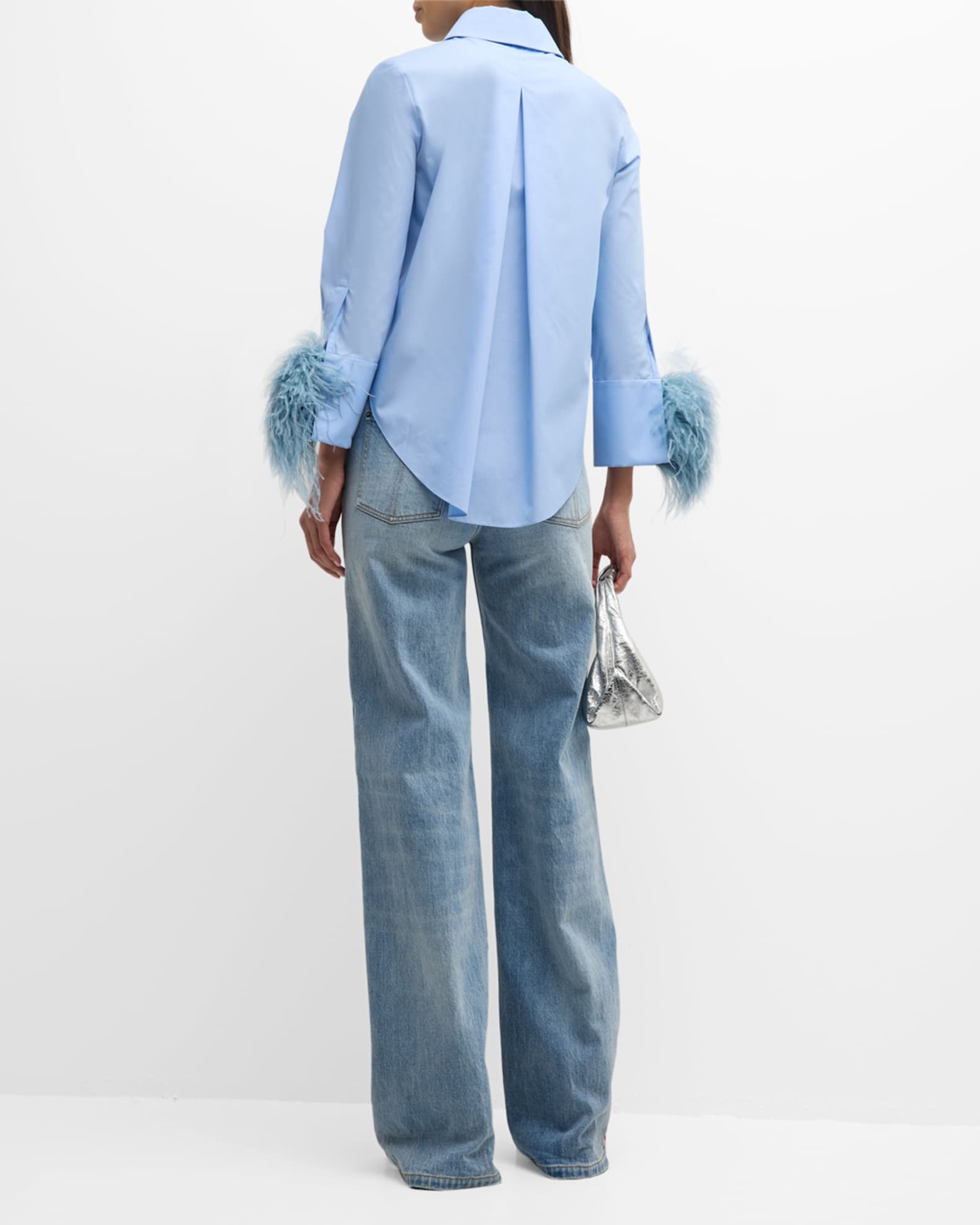 Hellessy Bart Striped-Ribbon Straight-Leg Jeans | Neiman Marcus